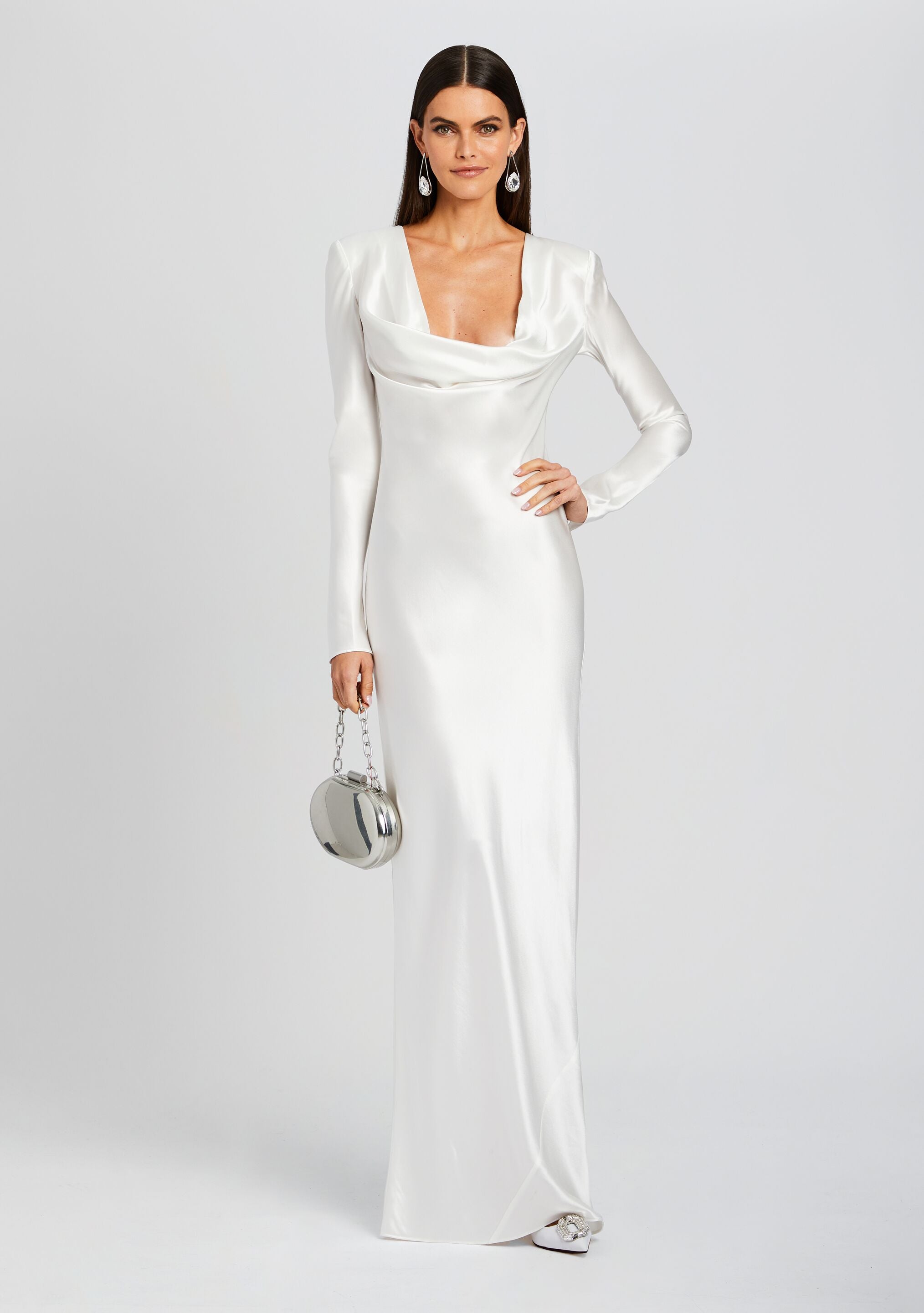 Anna Cowl Evening Dress-Stylulu