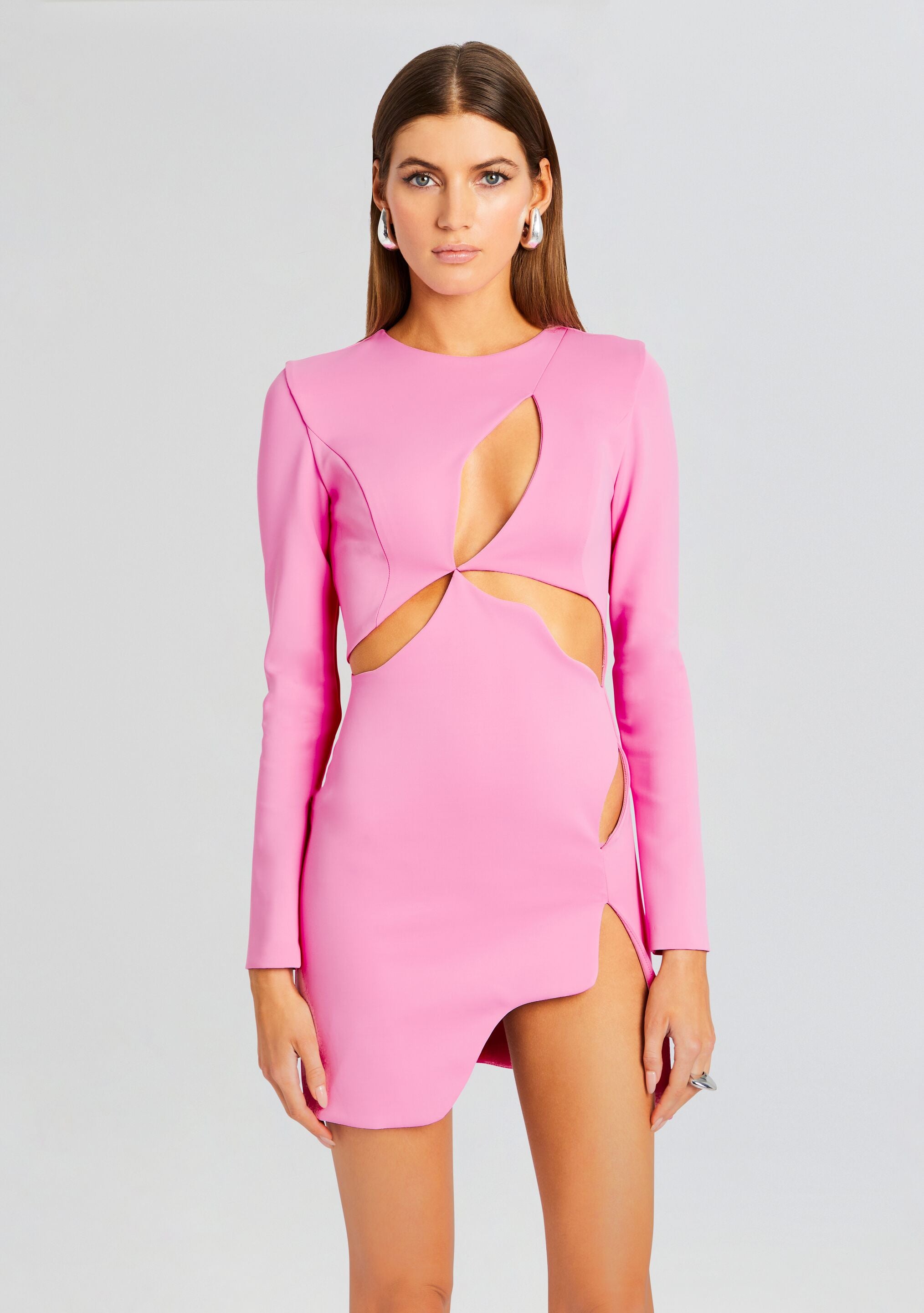 Ariel Long Sleeve Mini Dress-Stylulu