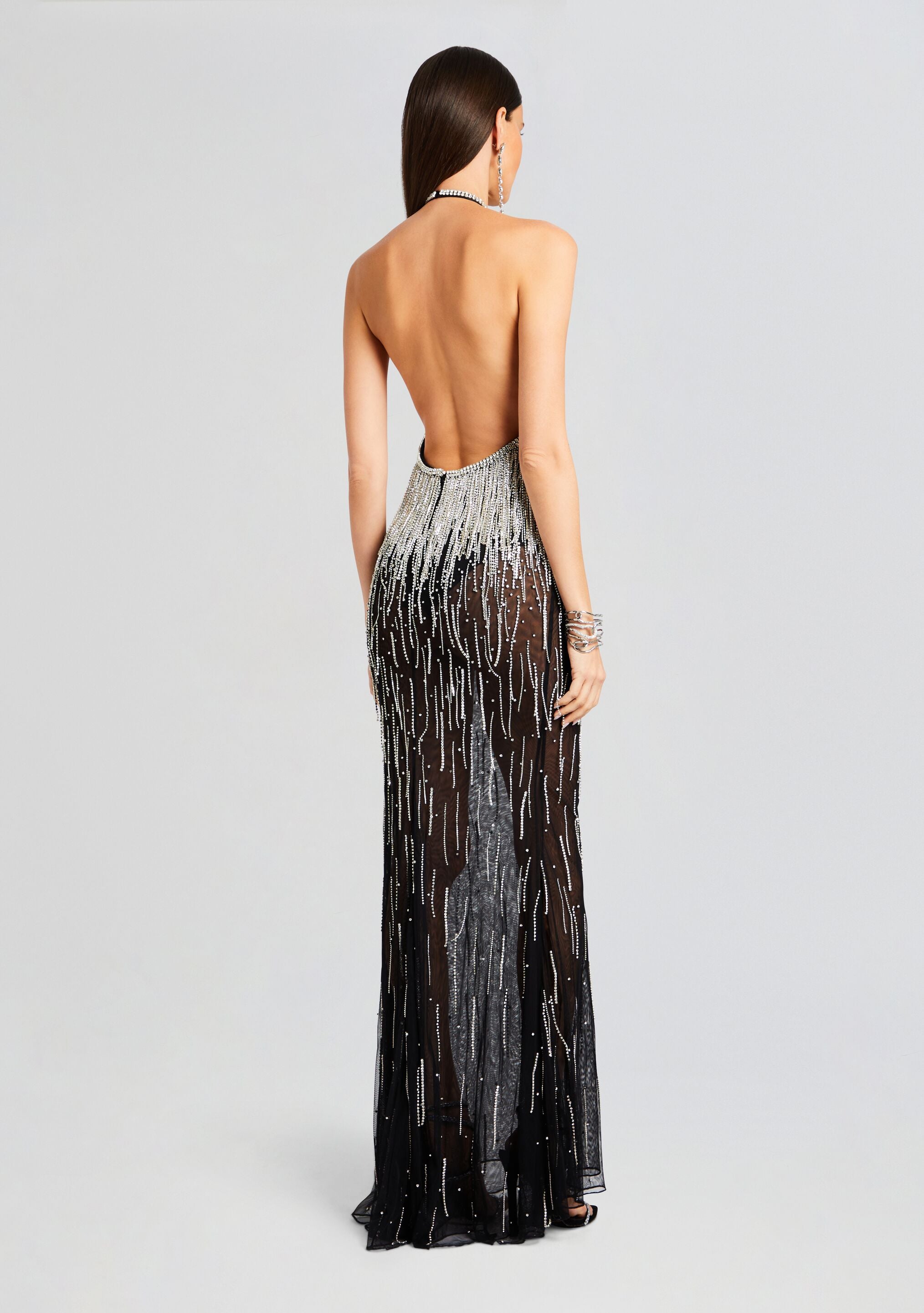 Belle Embellished Fringe Dress-Stylulu