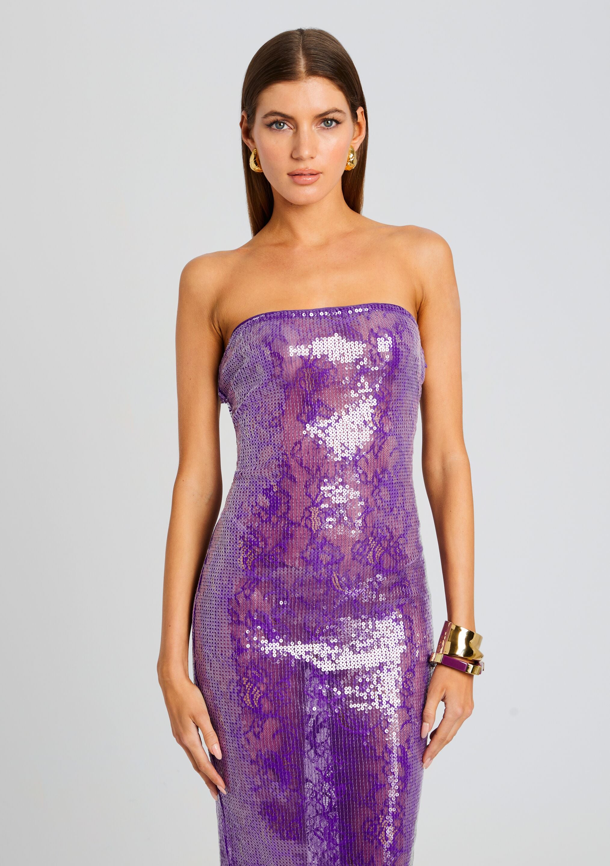 Lucia Sequin Lace Dress-Stylulu