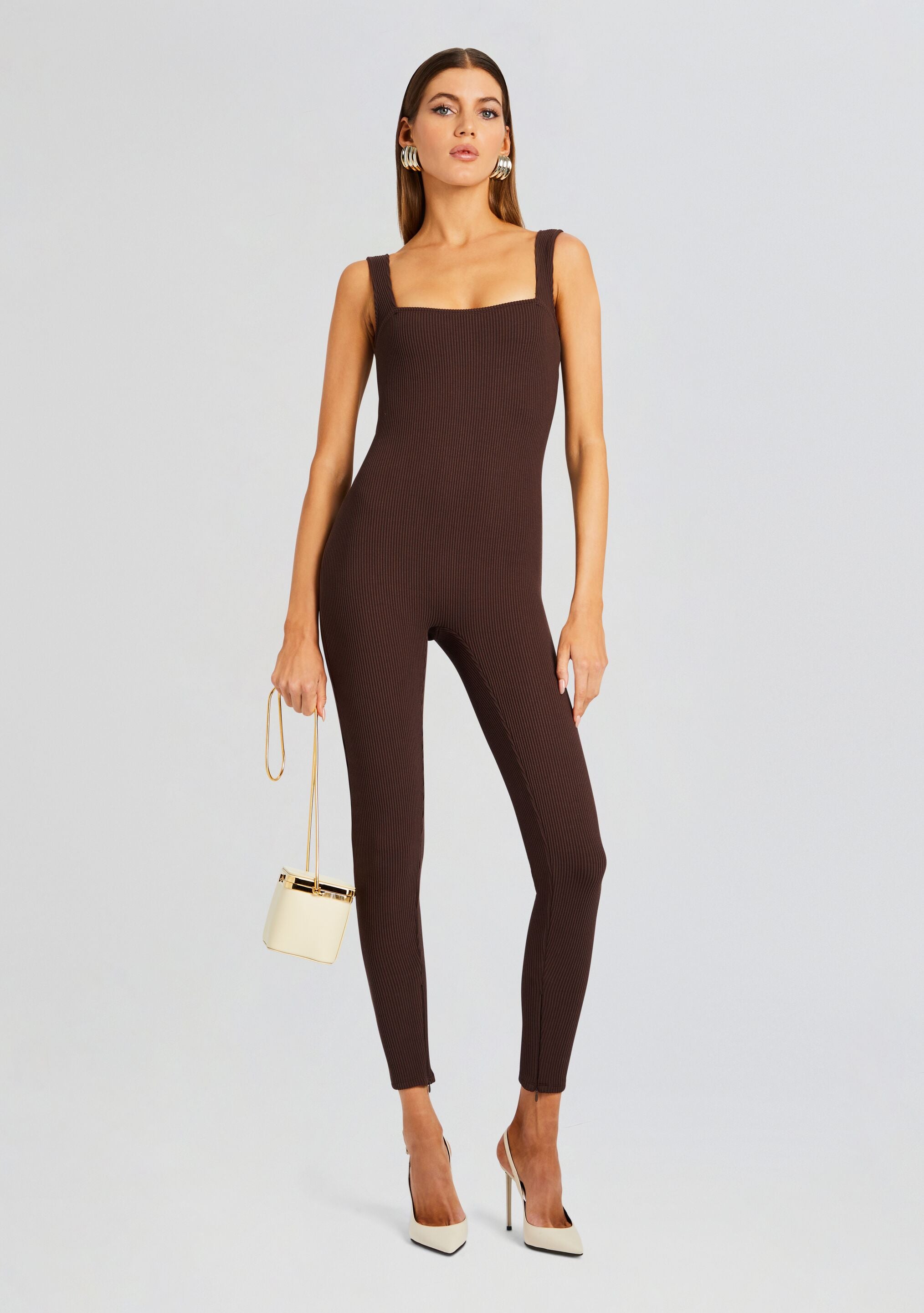 Sabrina Sleeveless Enviro Rib Catsuit-Stylulu