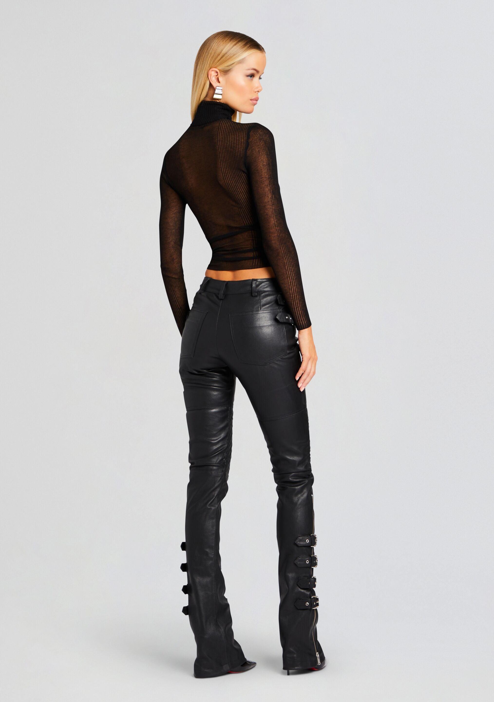 Della Leather Pant-Stylulu