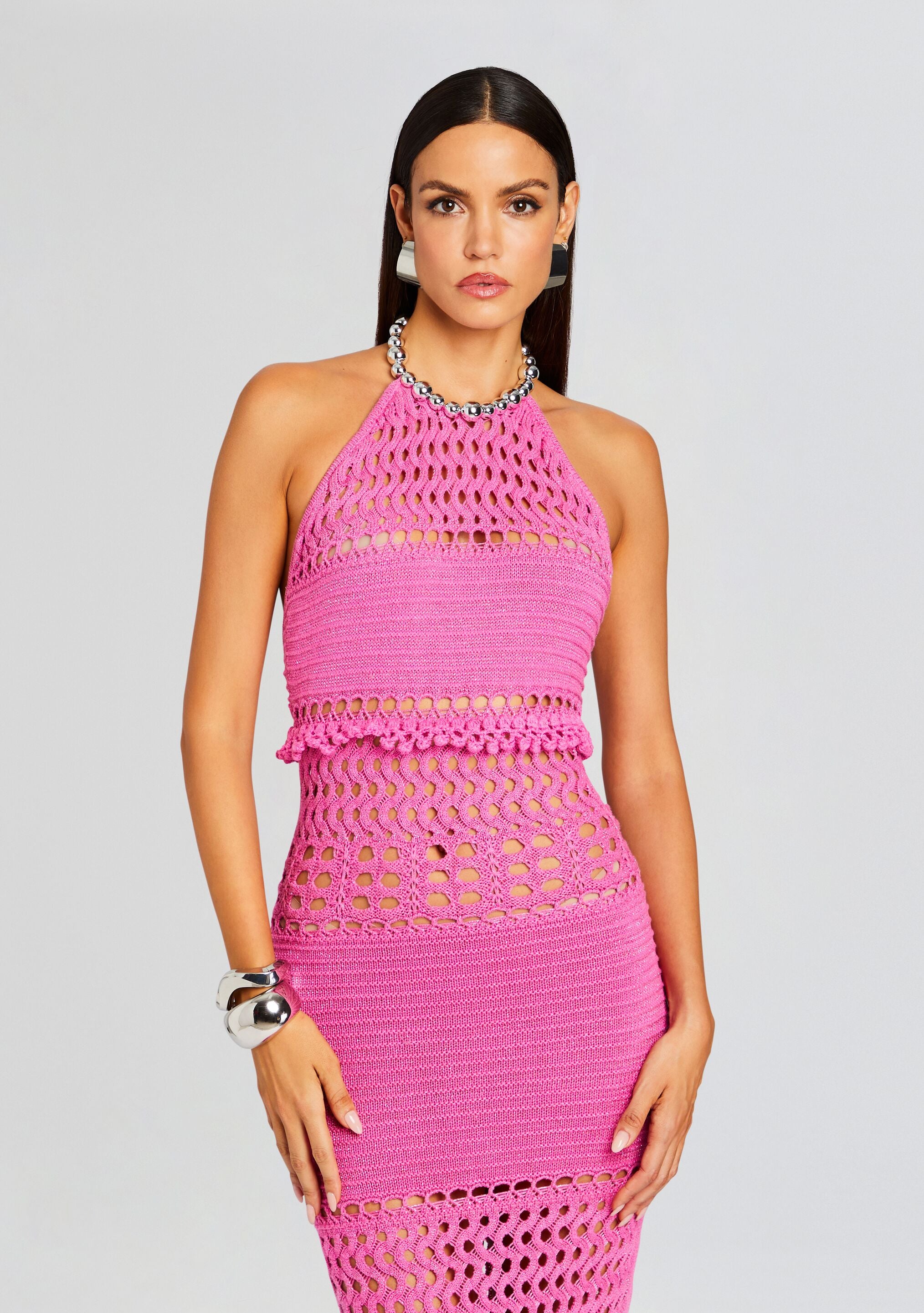 Mesa Knit Crochet Dress-Stylulu