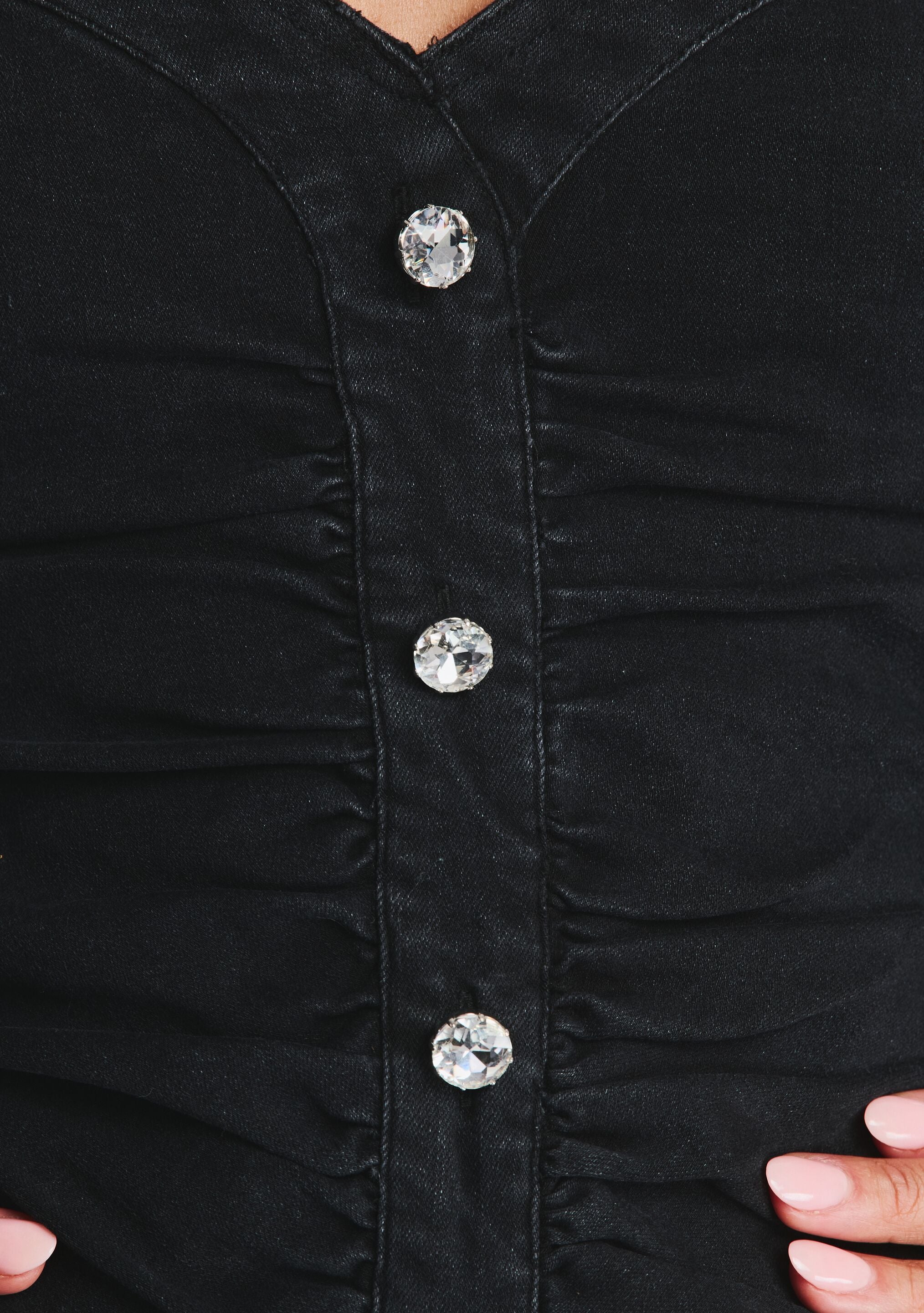 Raquel Strapless Denim Dress-Stylulu