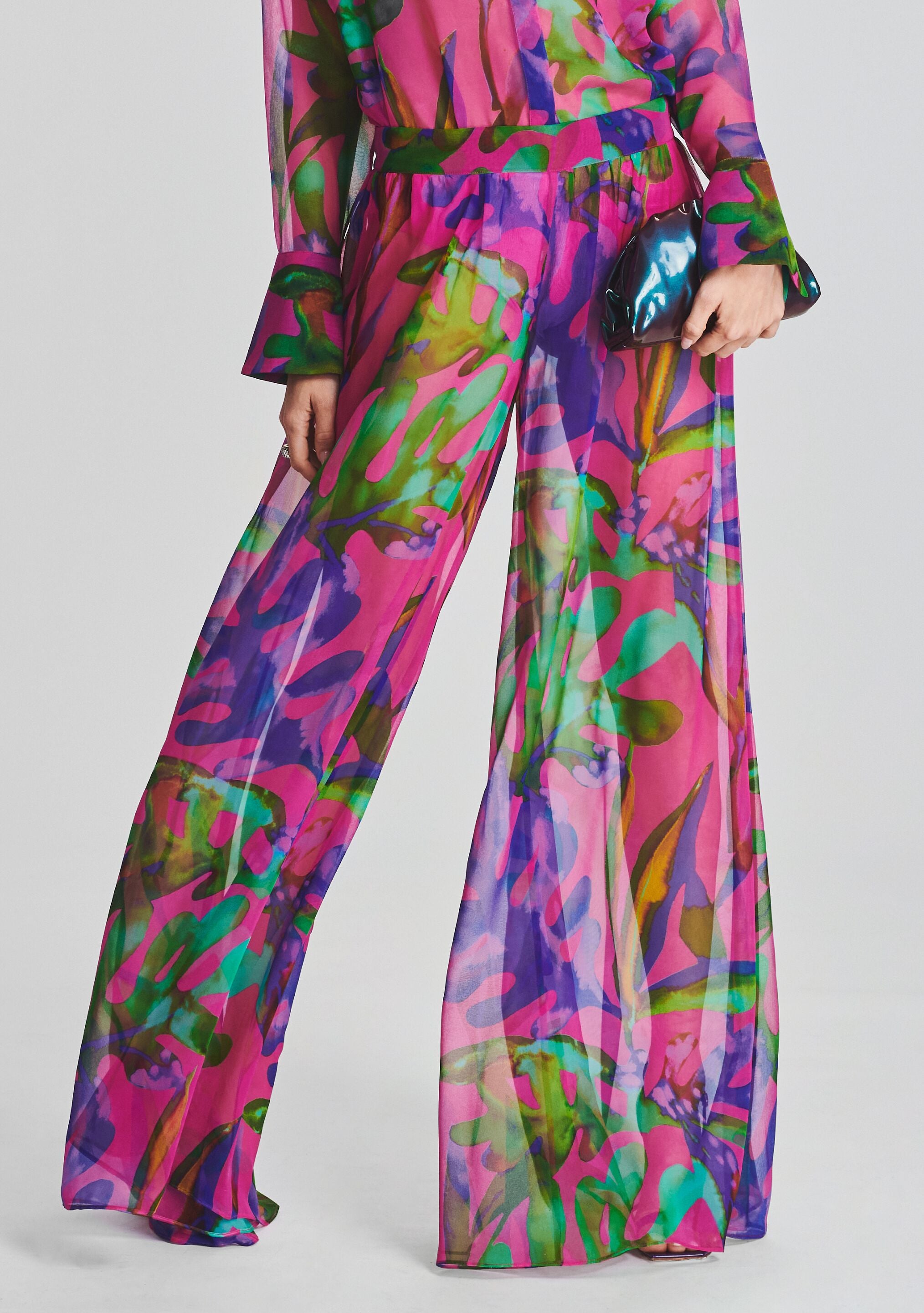 Zeca Silk Chiffon Pant-Stylulu