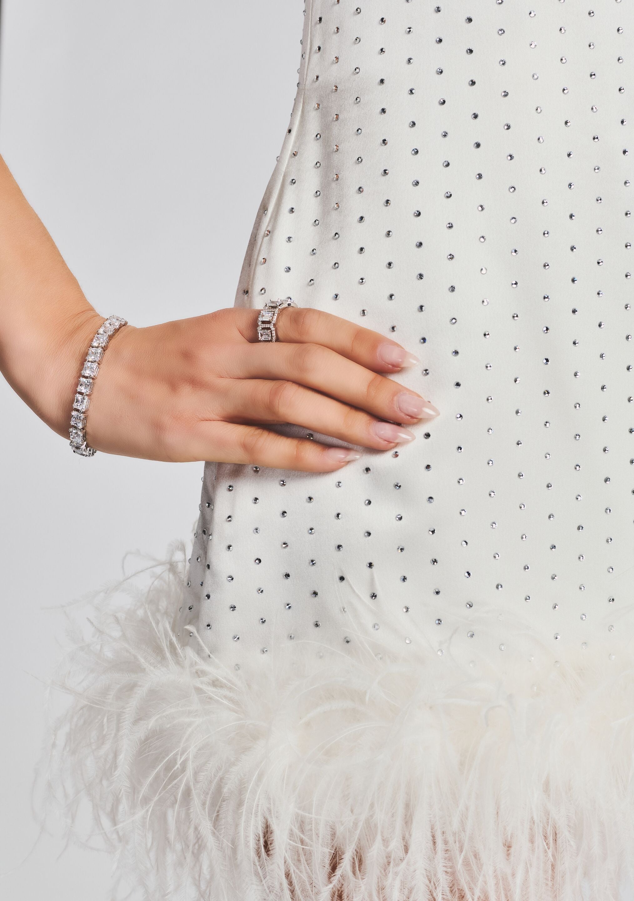 Susana Feather Dress-Stylulu