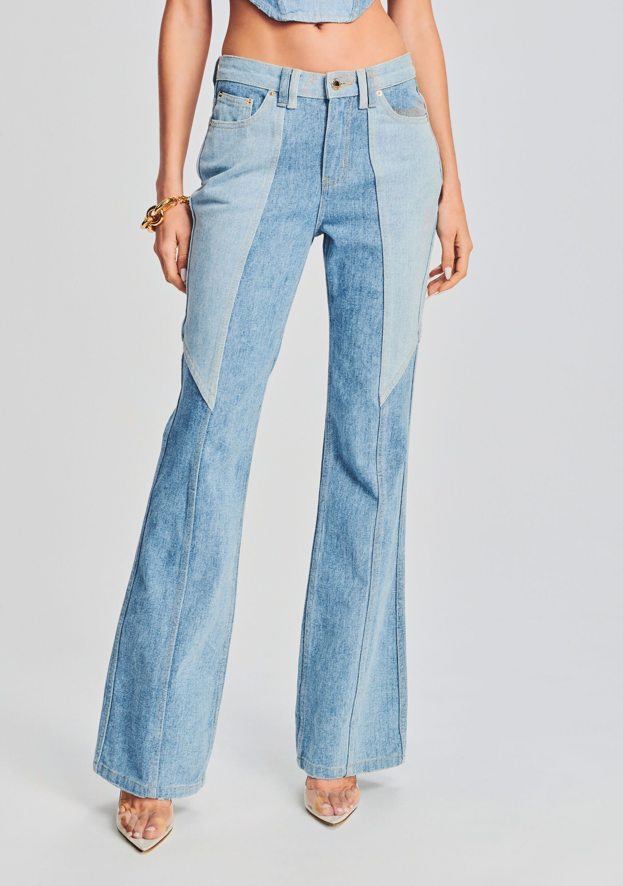 Rafael Patchwork Denim Jean-Stylulu