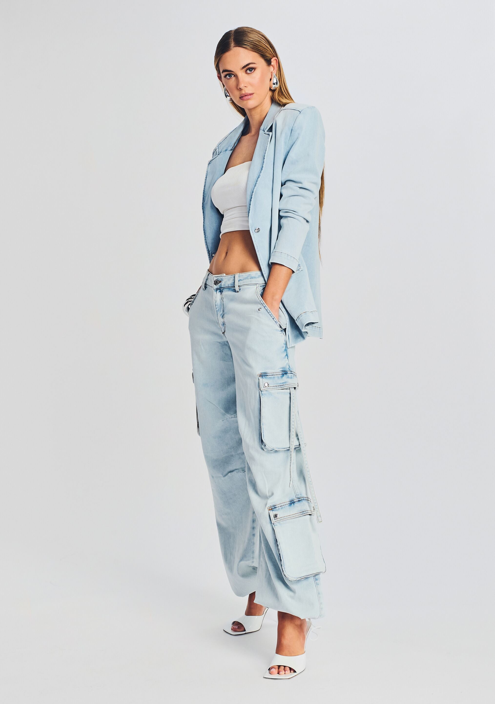 Beckett Denim Blazer-Stylulu