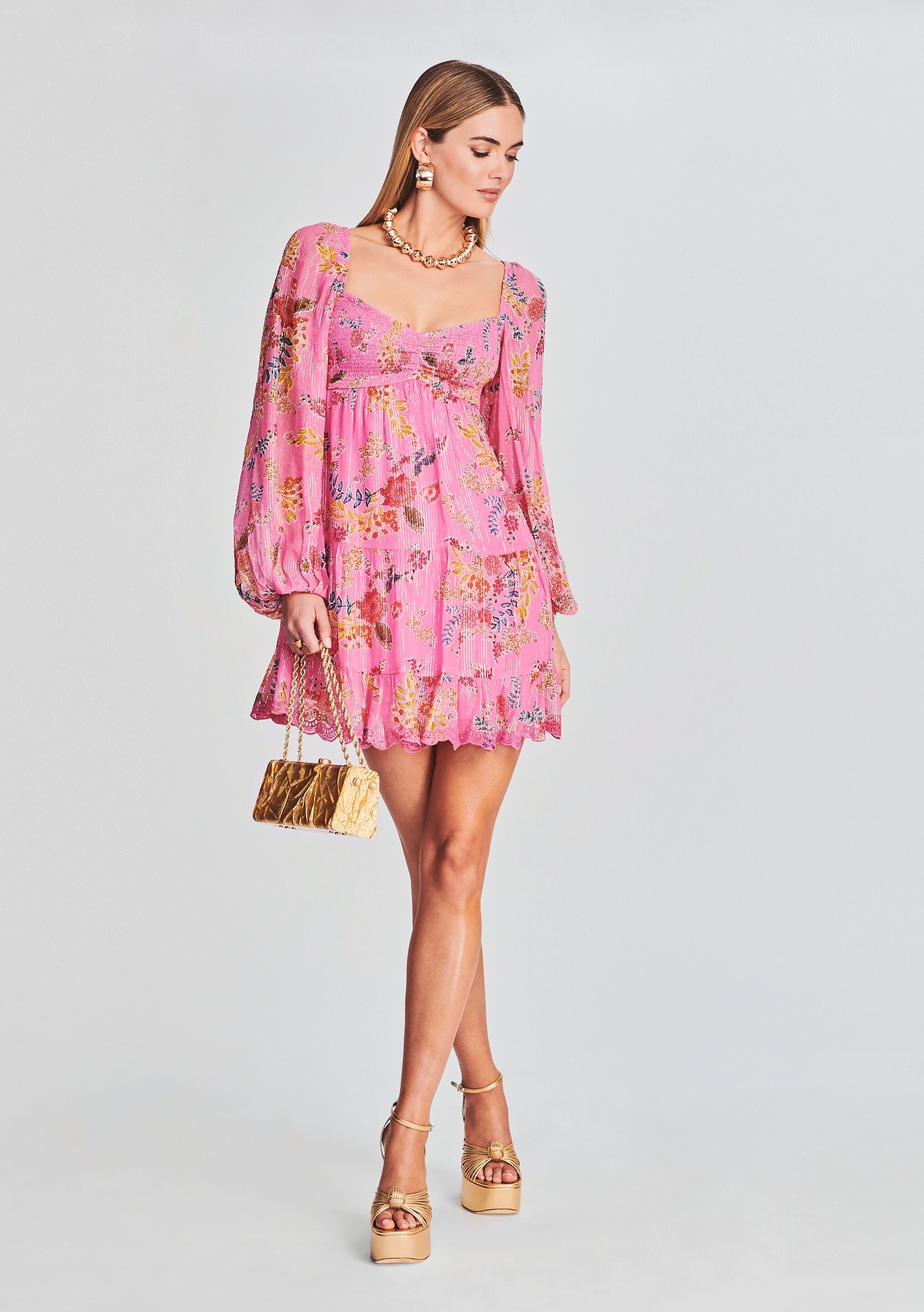 Fiora Short Dress-Stylulu