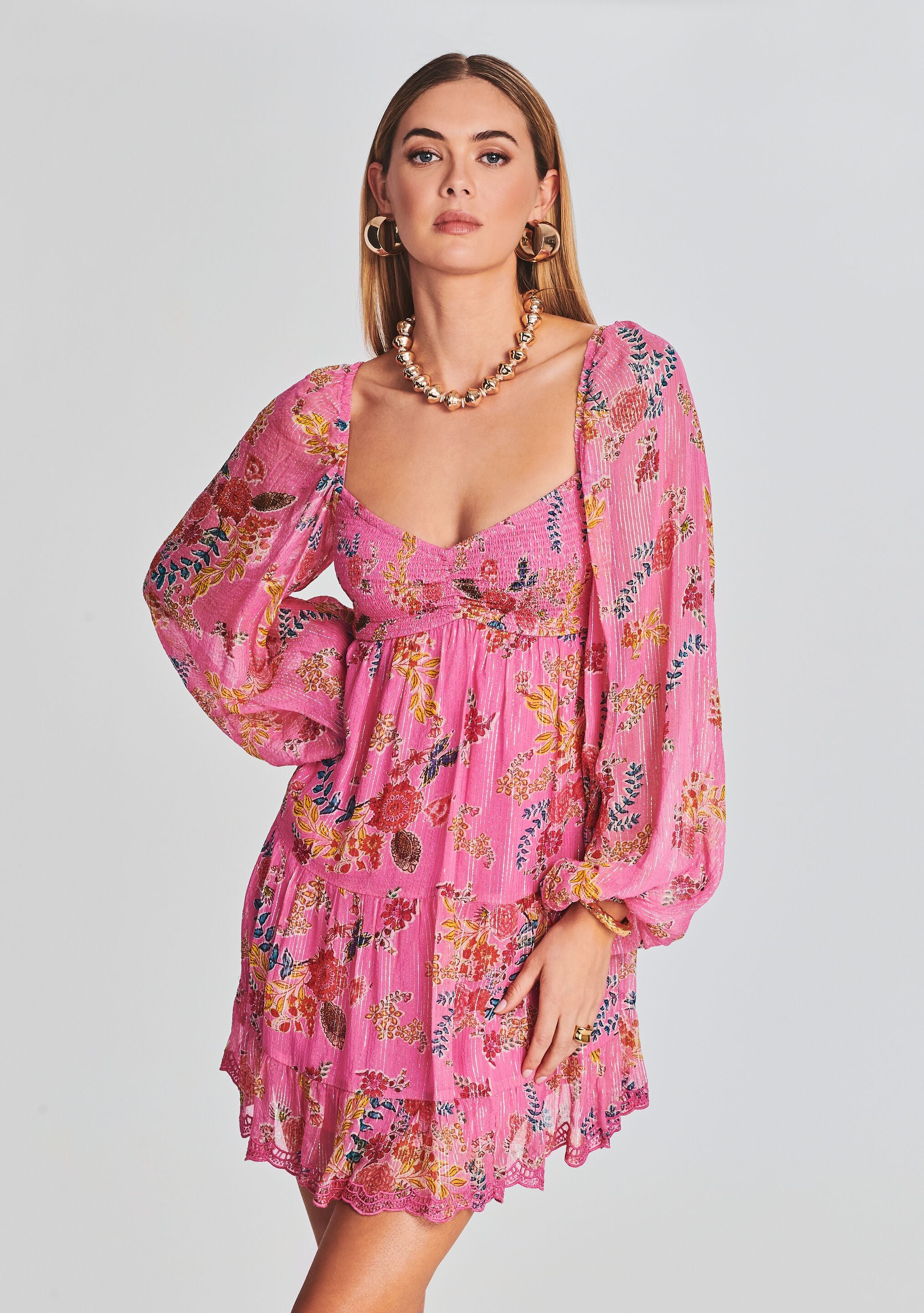 Fiora Short Dress-Stylulu