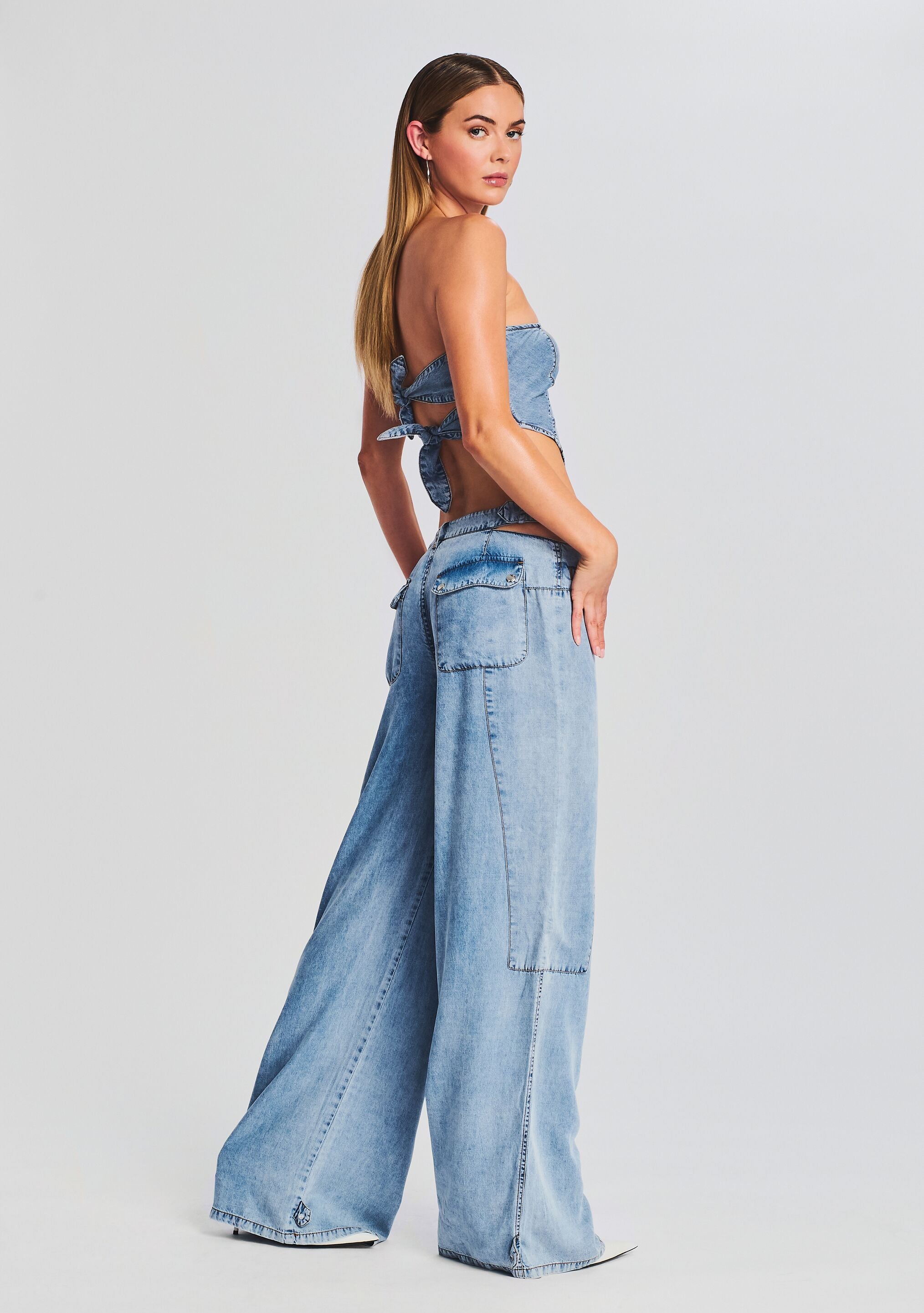 Tate Denim Top-Stylulu