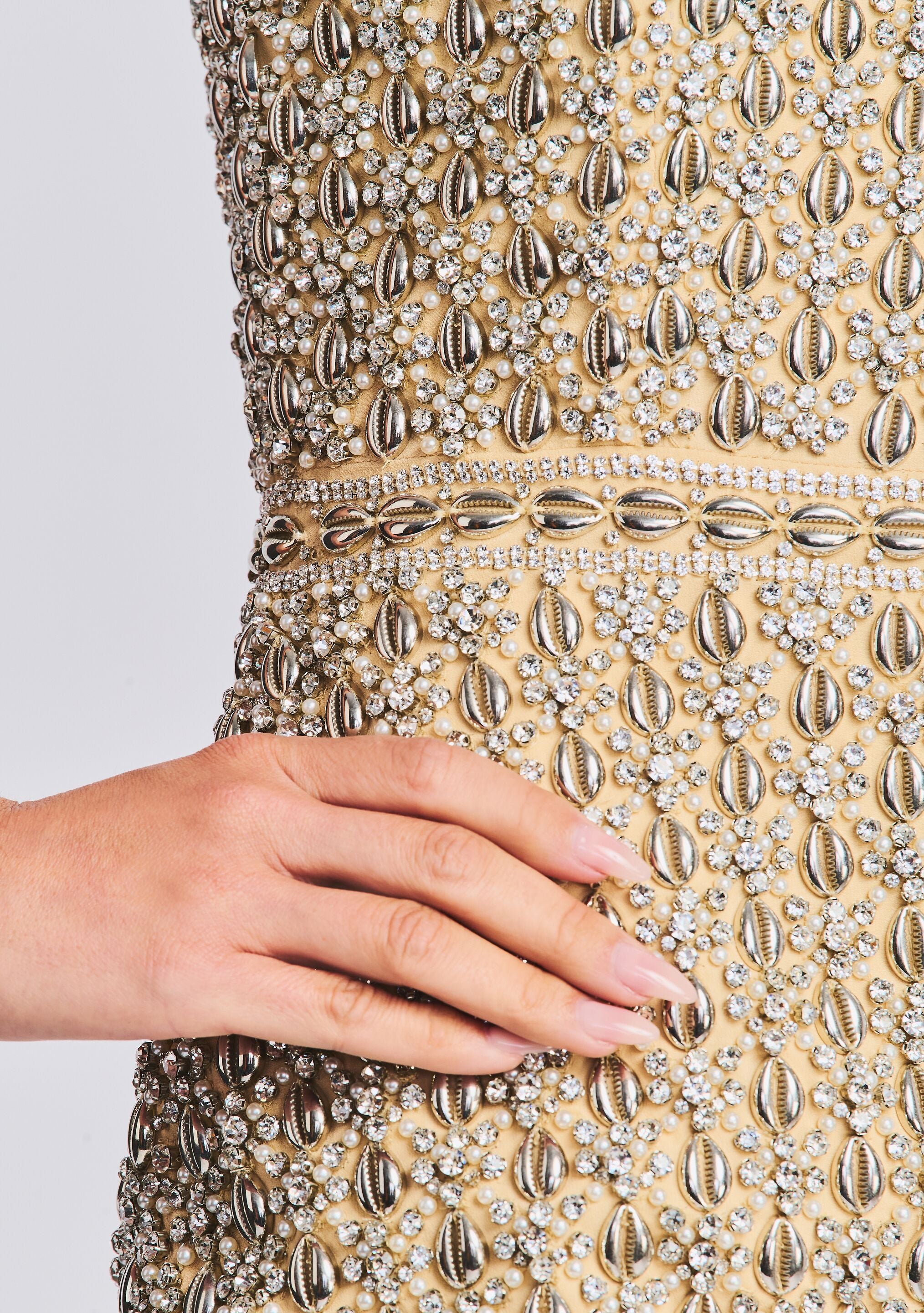 Heather Embellished Dress-Stylulu