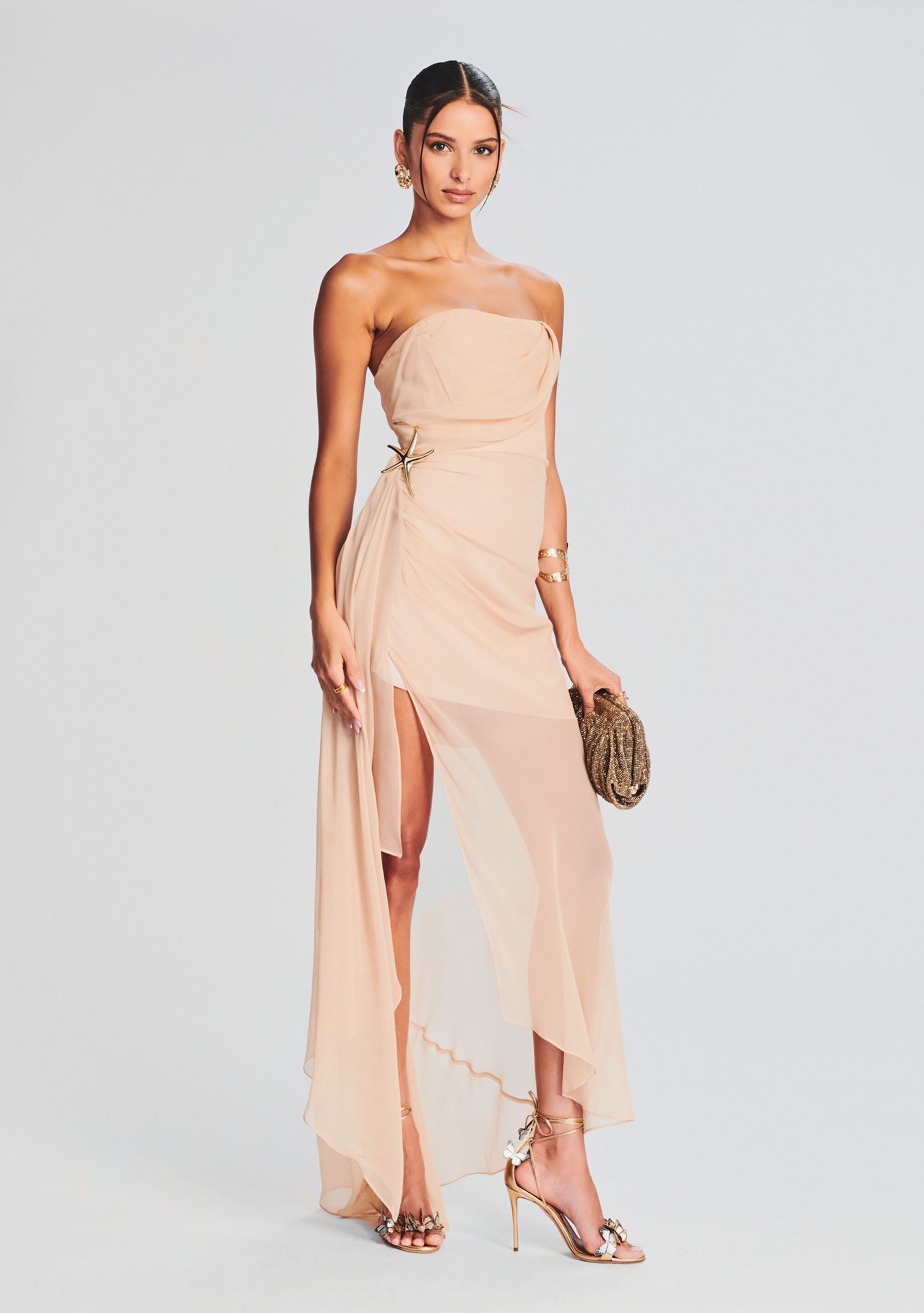 Chaylynn Silk Chiffon Dress-Stylulu