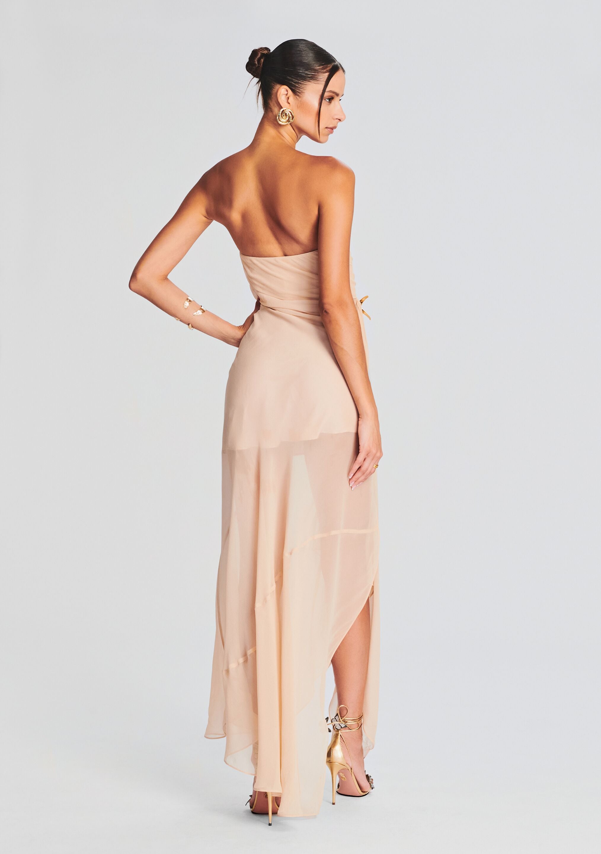 Chaylynn Silk Chiffon Dress-Stylulu
