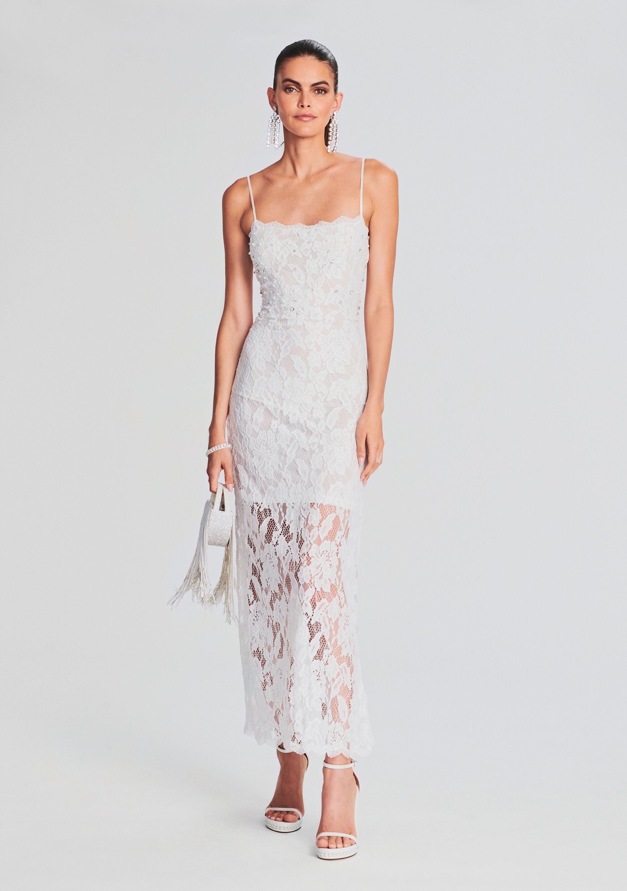Reet Lace Midi Dress-Stylulu