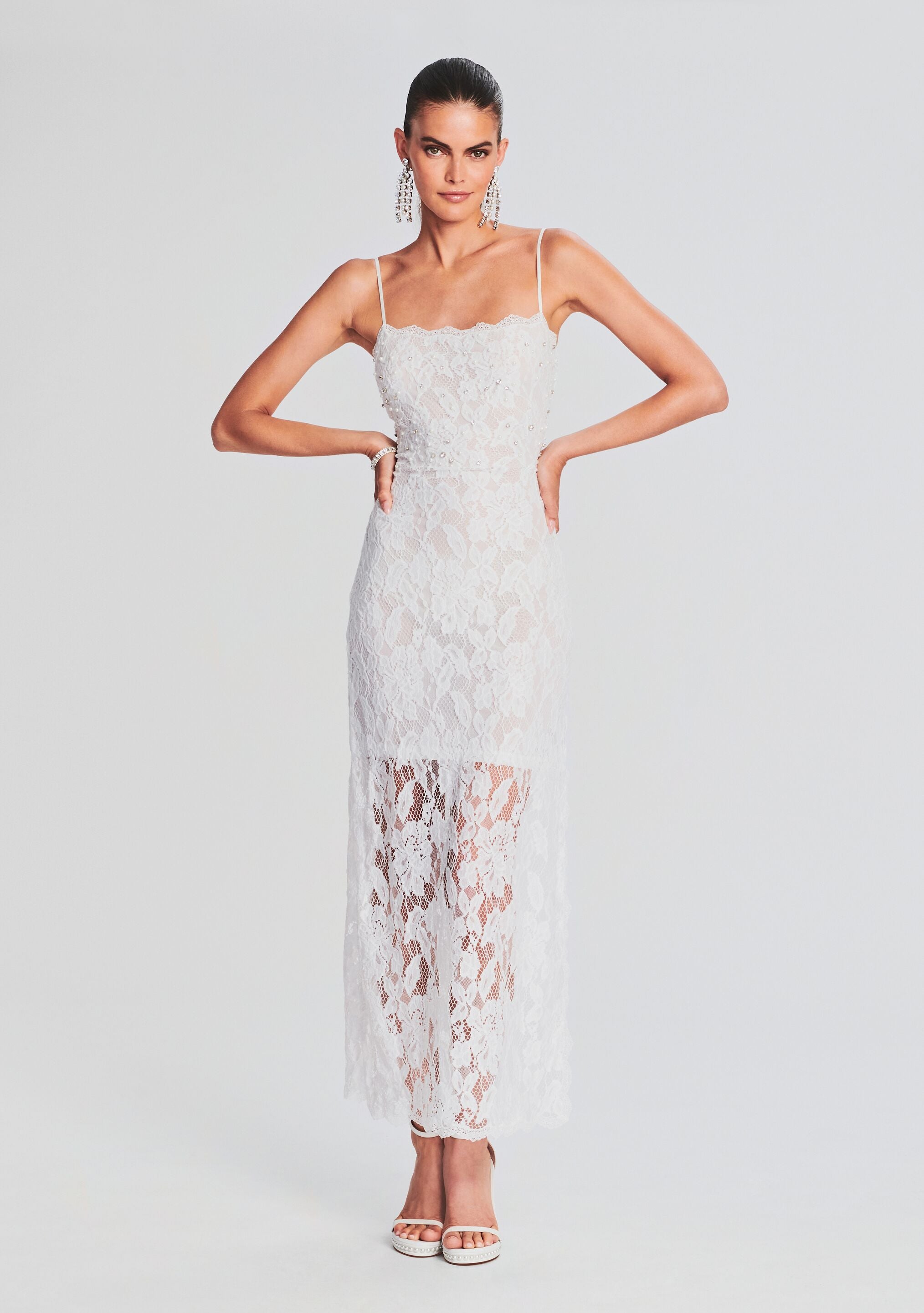 Reet Lace Midi Dress-Stylulu