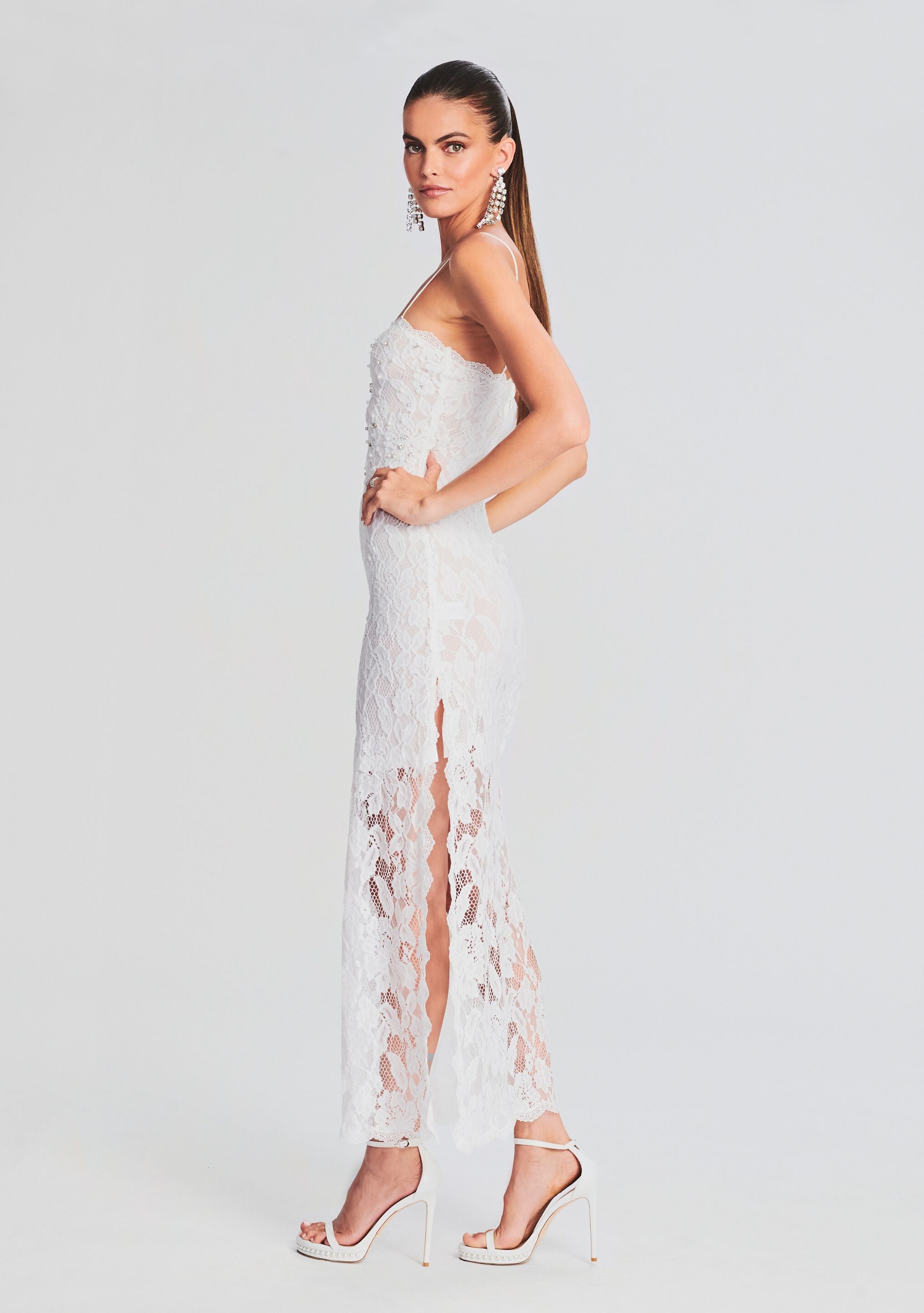 Reet Lace Midi Dress-Stylulu