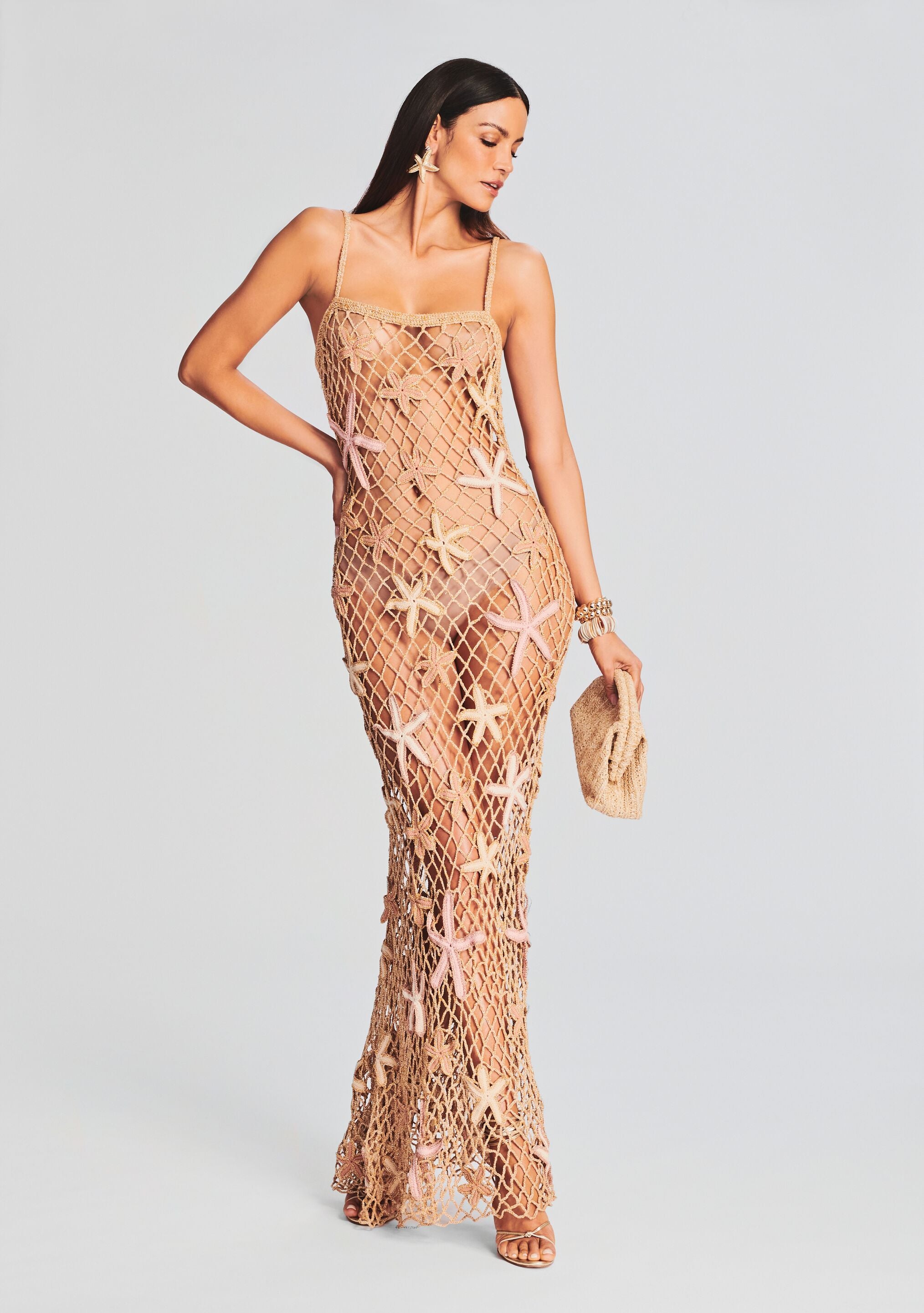 Serafina Open Crochet Dress-Stylulu