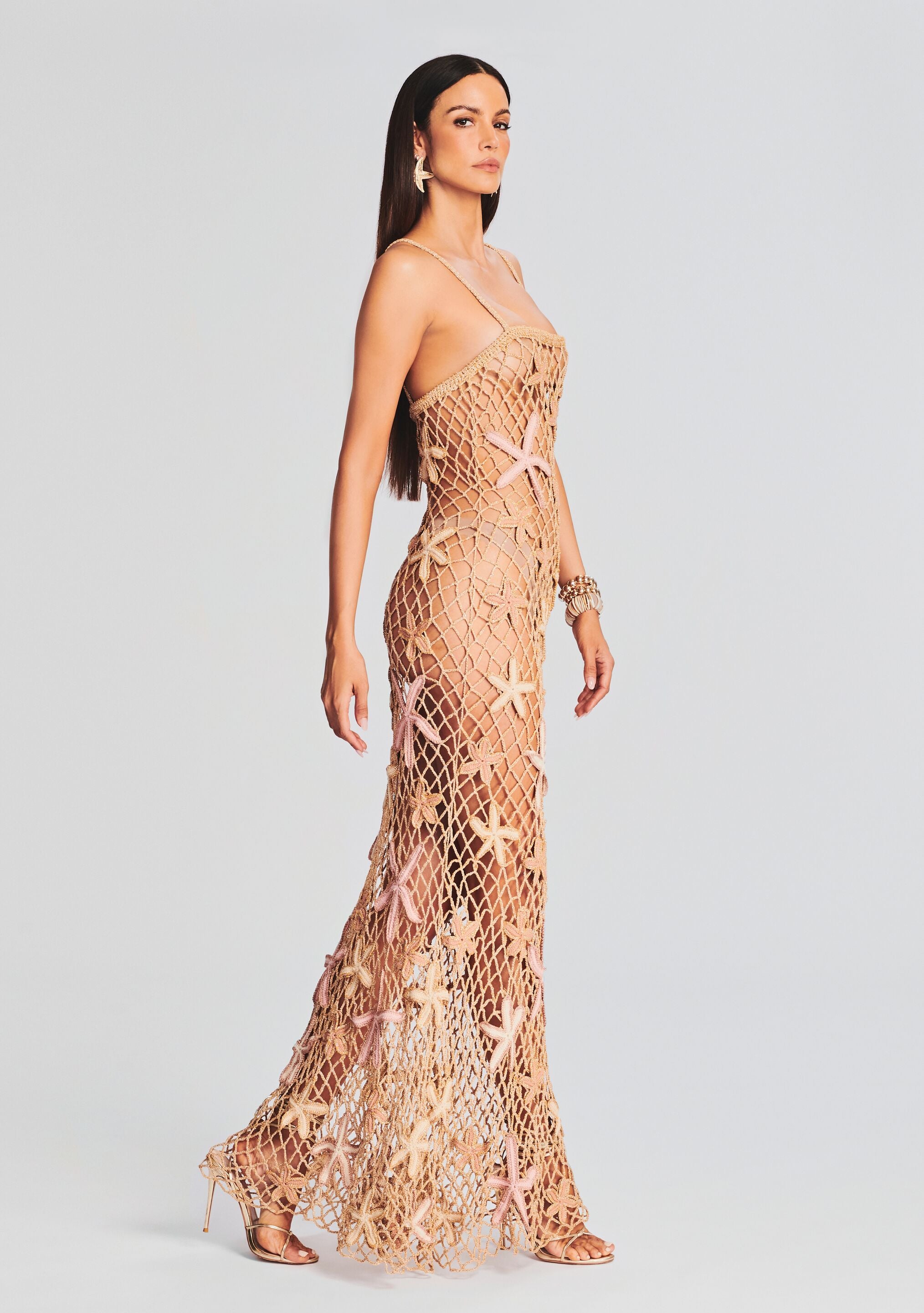 Serafina Open Crochet Dress-Stylulu