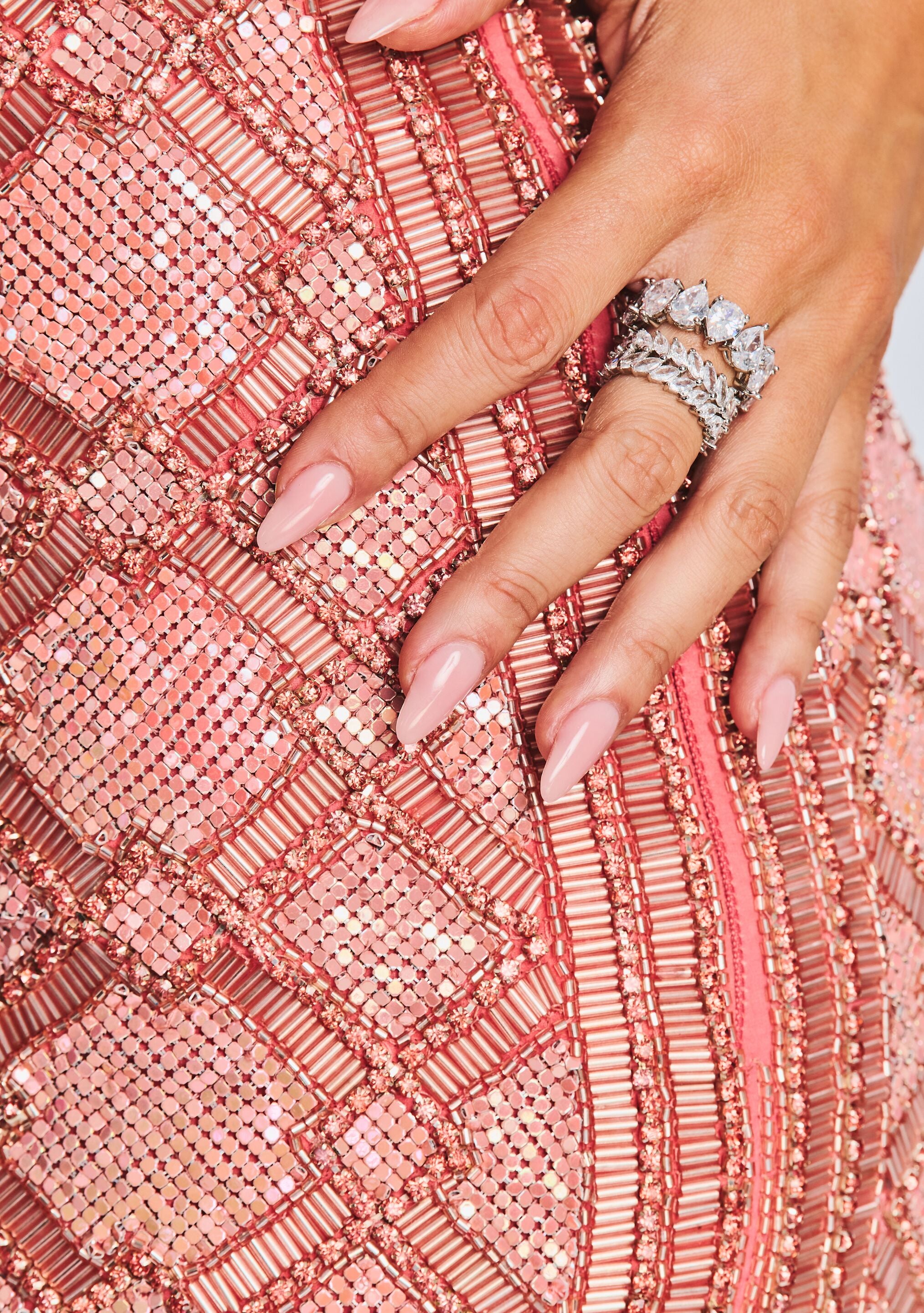 Heather Sequin Chainmail Dress-Stylulu