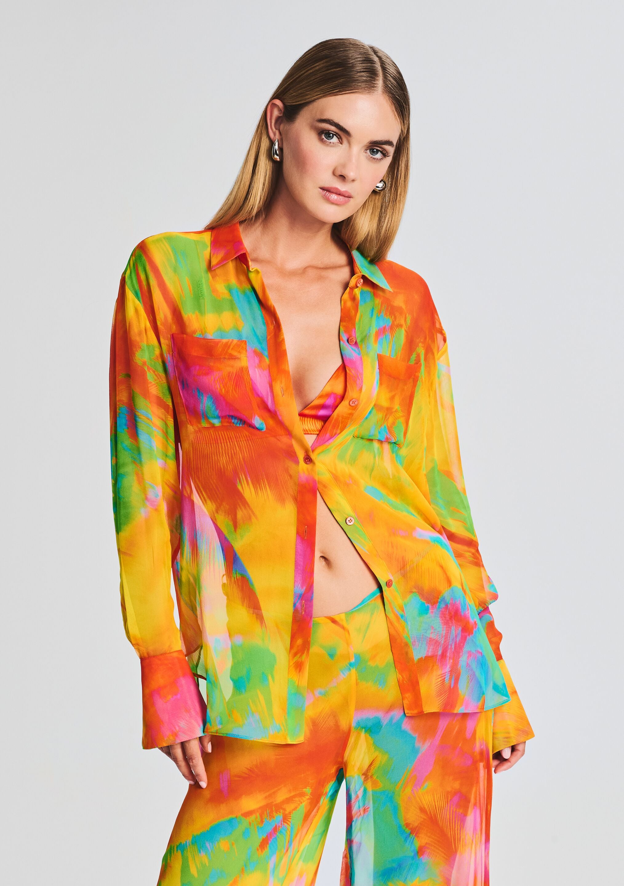 Willow Silk Chiffon Blouse-Stylulu