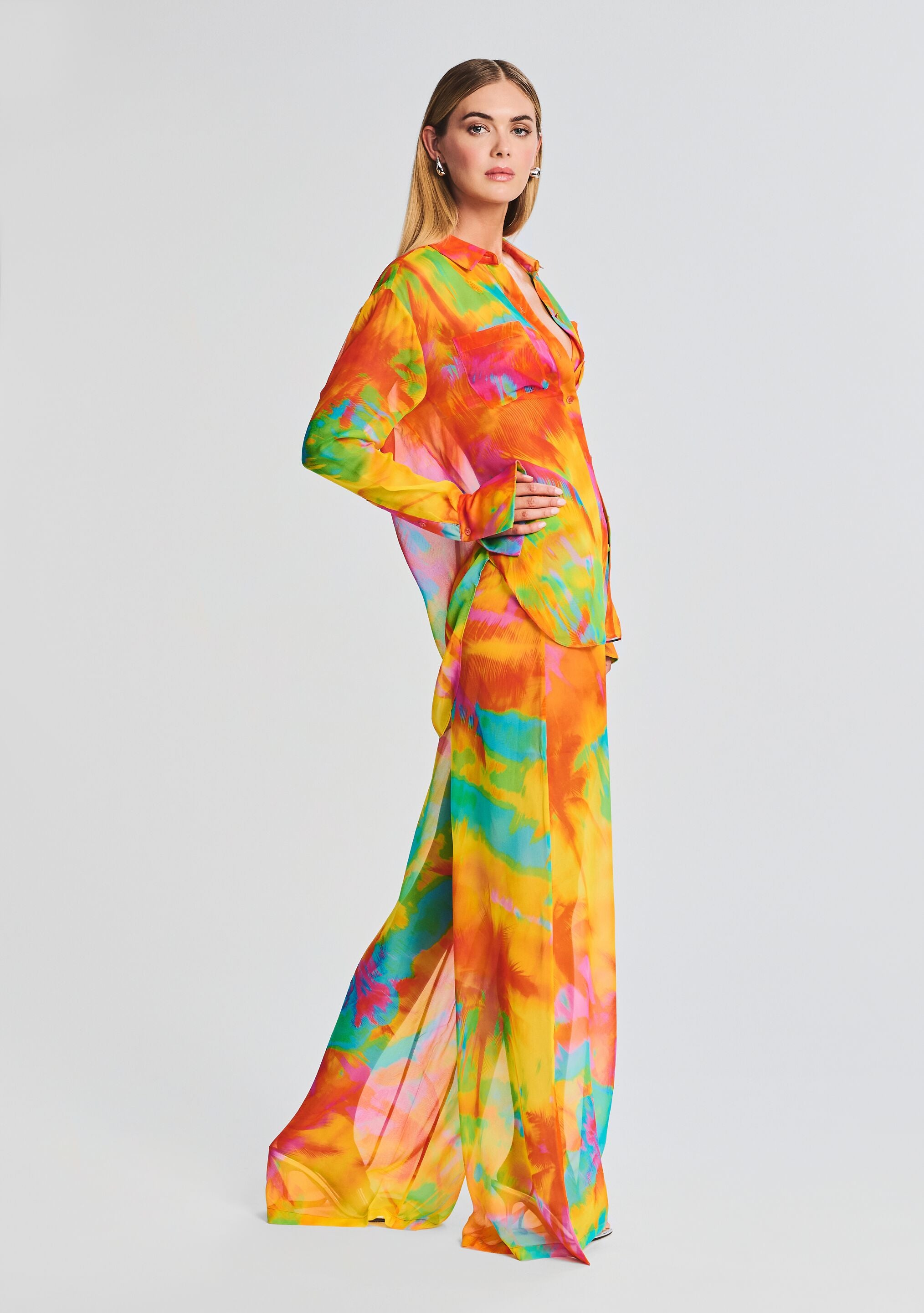 Willow Silk Chiffon Blouse-Stylulu