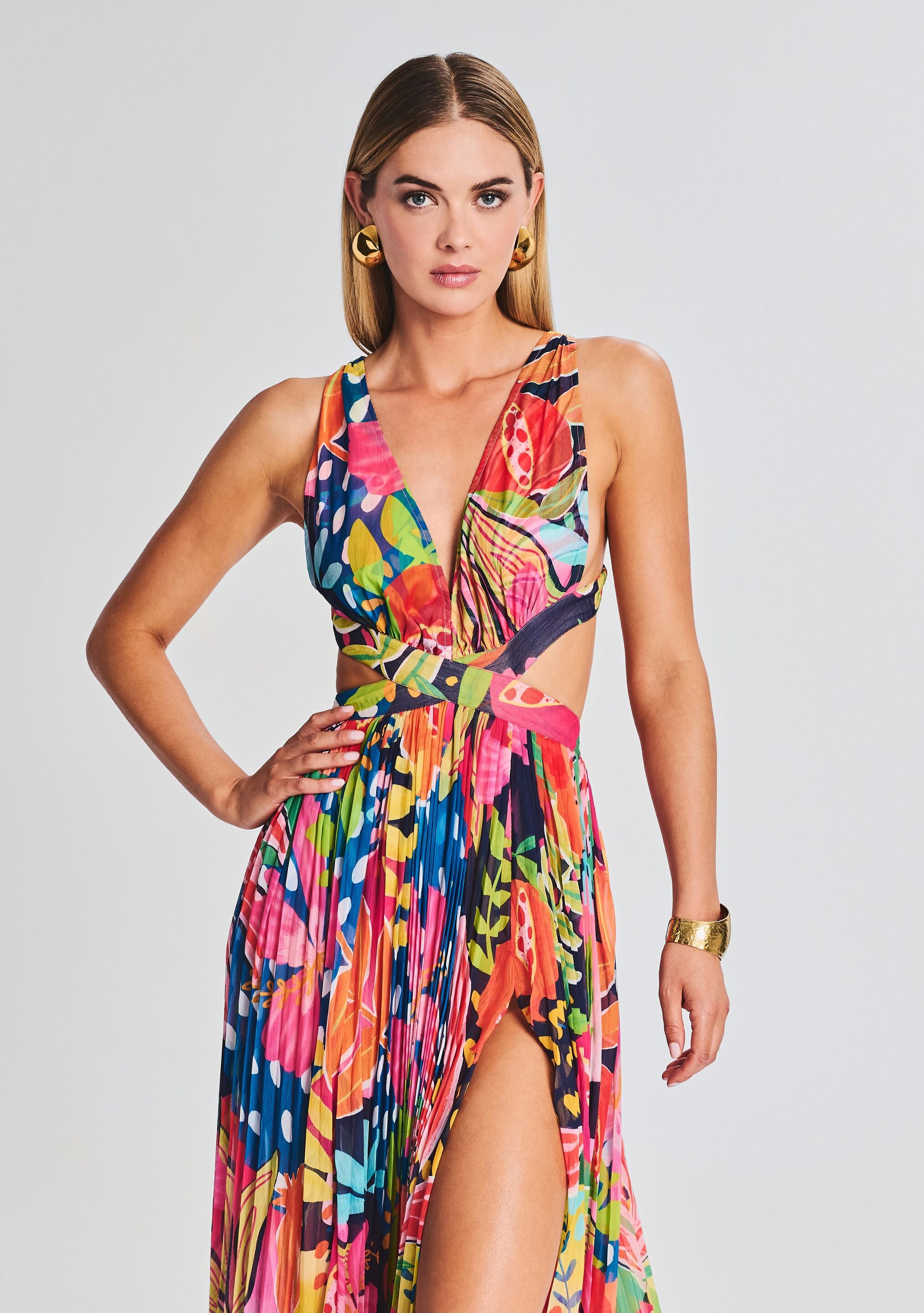 Plum Cut Out Maxi Dress-Stylulu