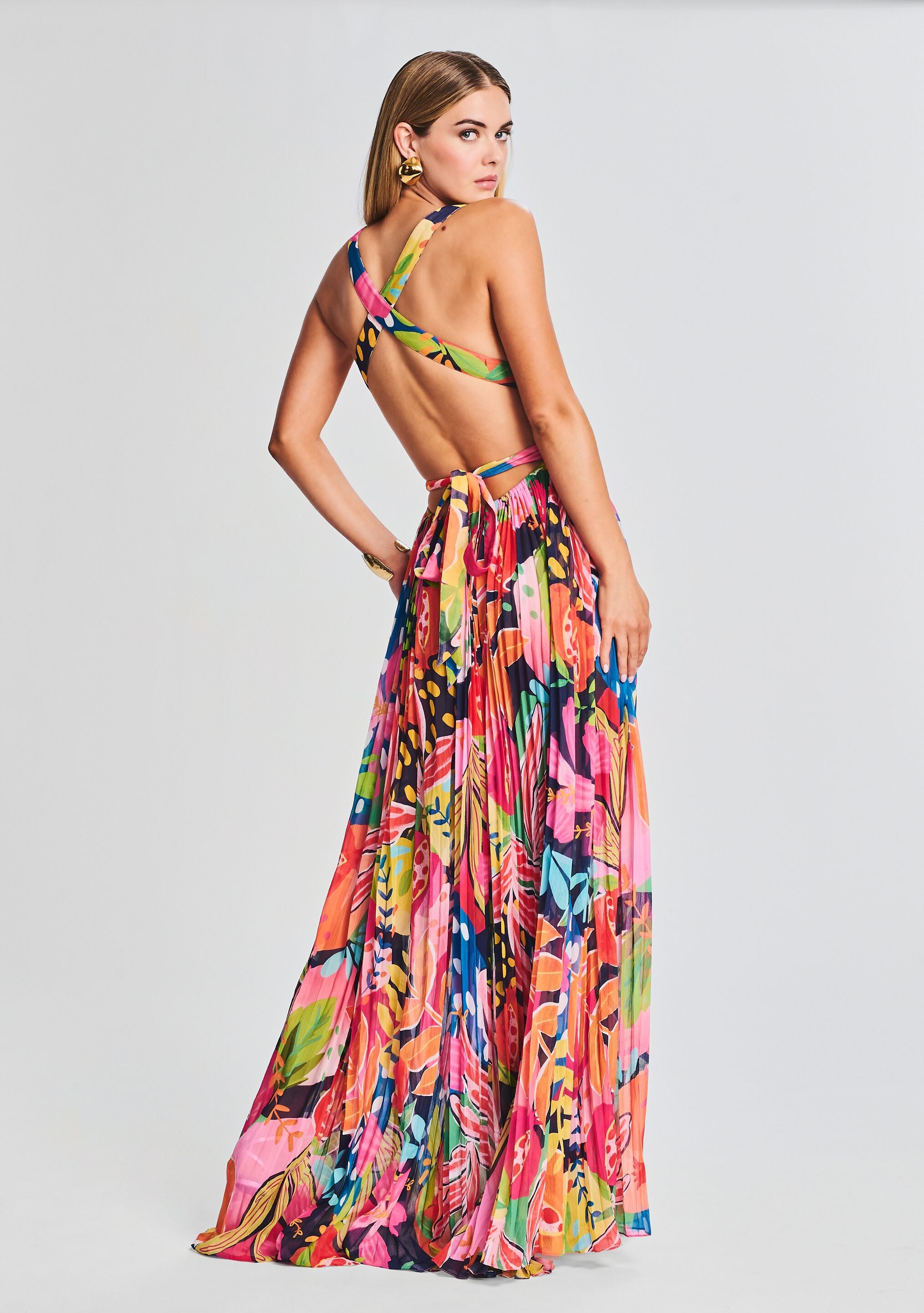 Plum Cut Out Maxi Dress-Stylulu