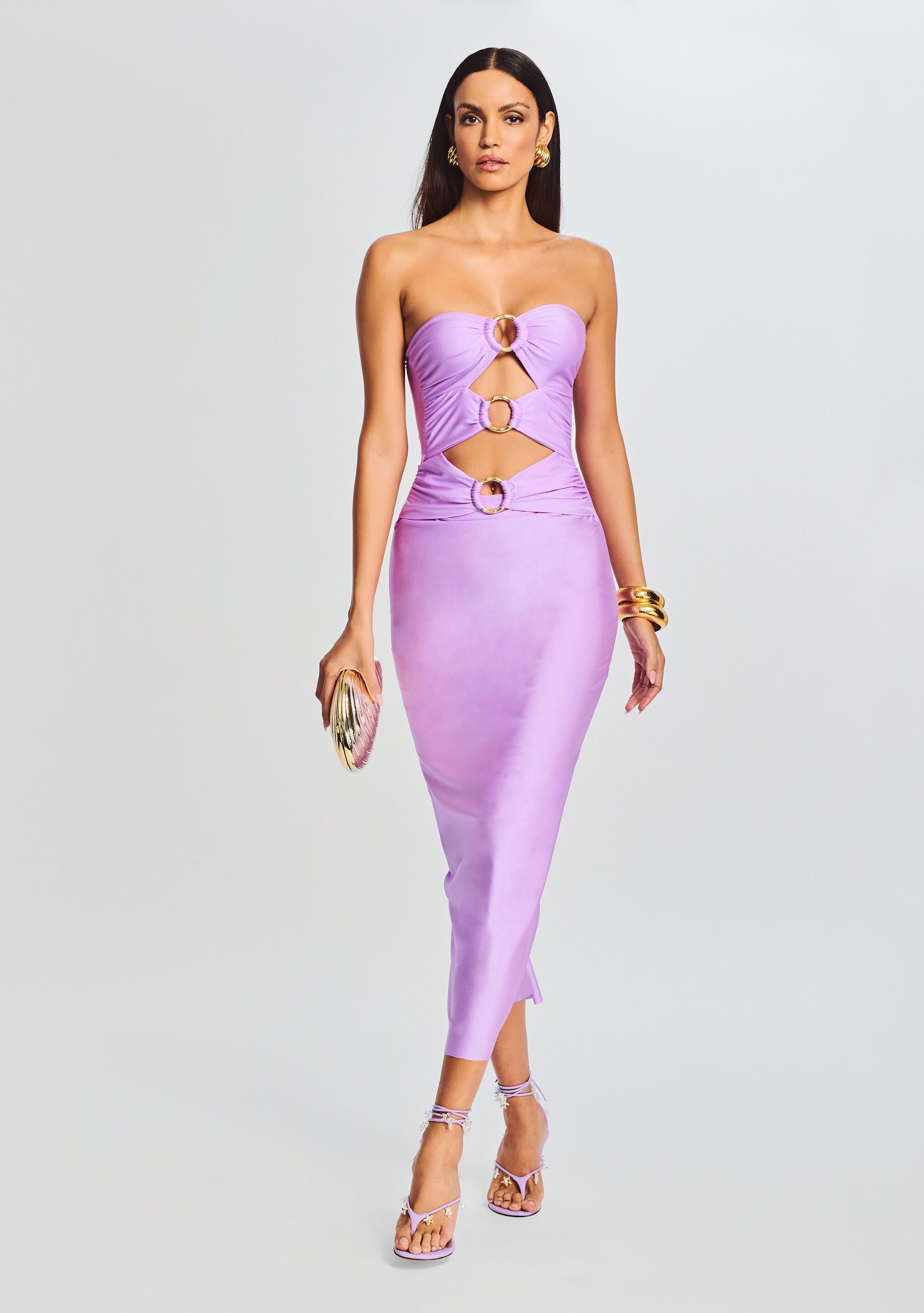 Lily Lycra Maxi Dress-Stylulu
