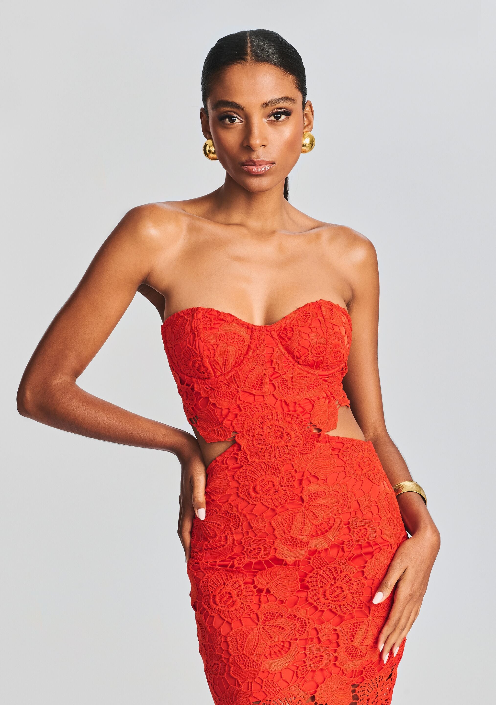 Eliza Lace Maxi Dress-Stylulu