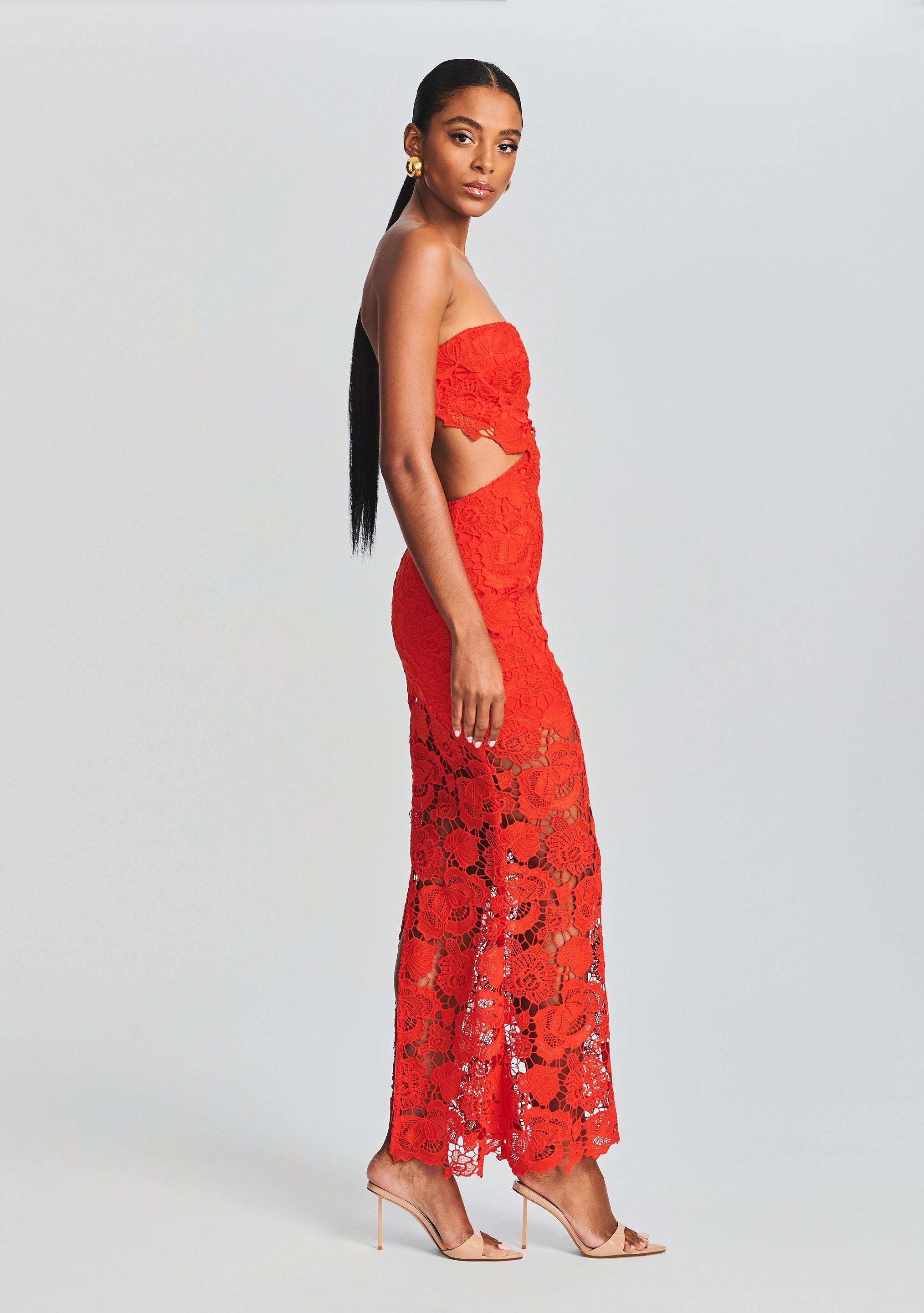 Eliza Lace Maxi Dress-Stylulu