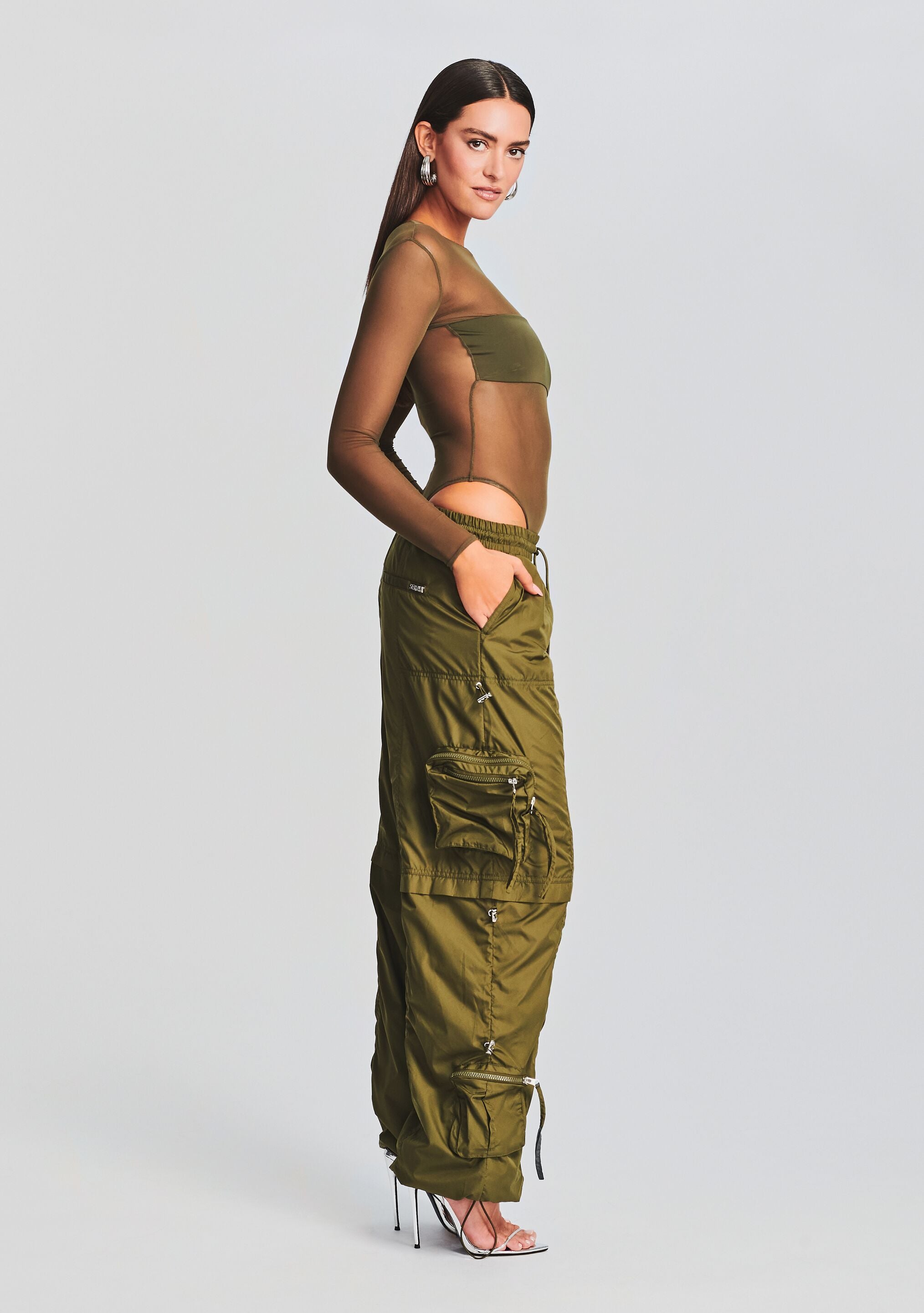 Alba Ruched Cargo Pant-Stylulu