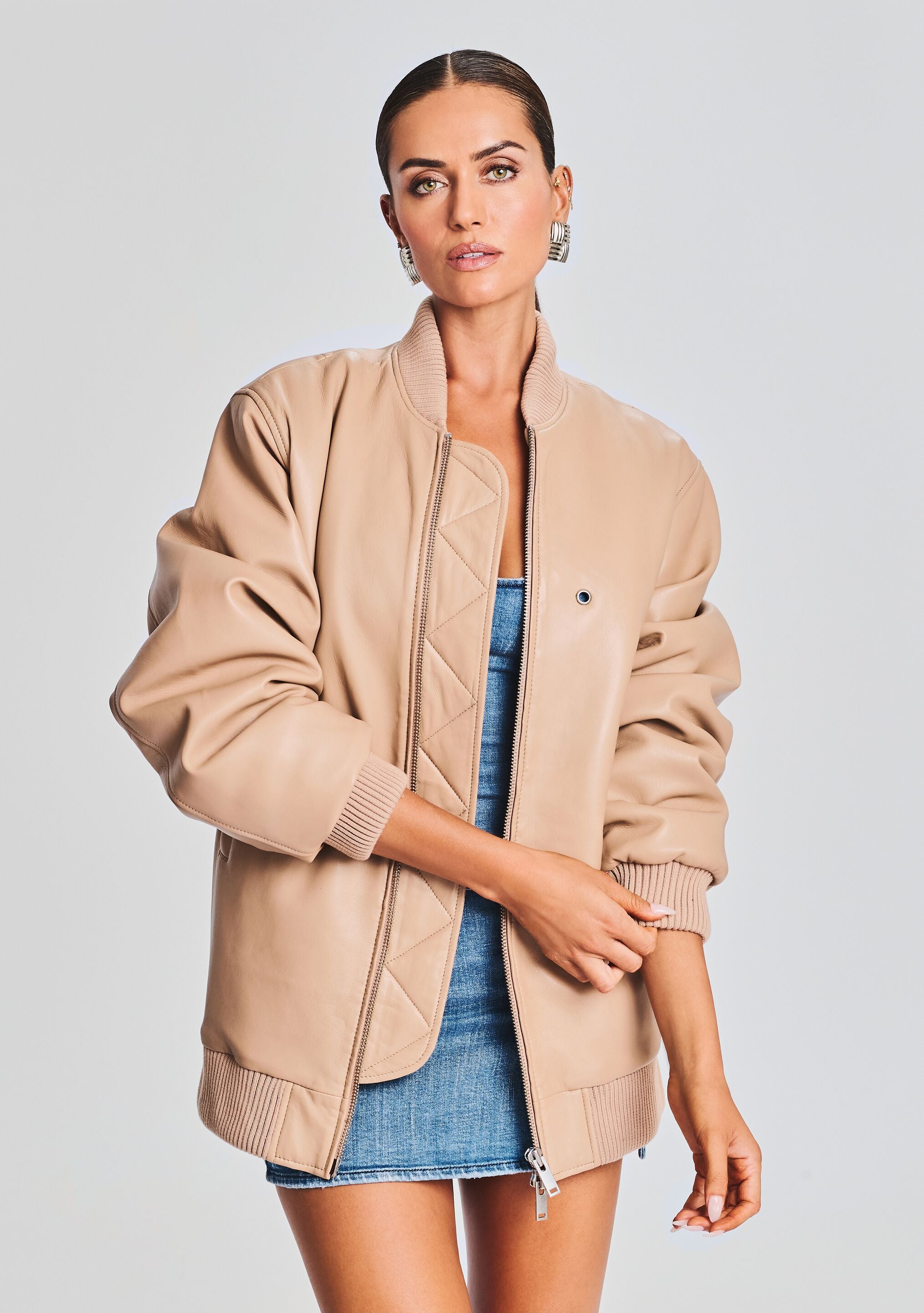 Halle Leather Jacket-Stylulu