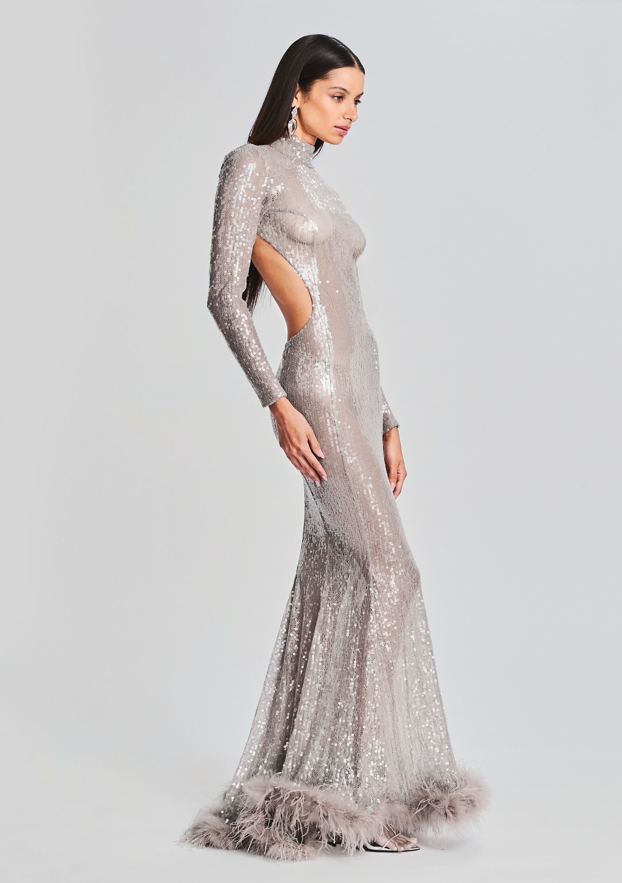 Lenora Sequin Embellished Dress-Stylulu