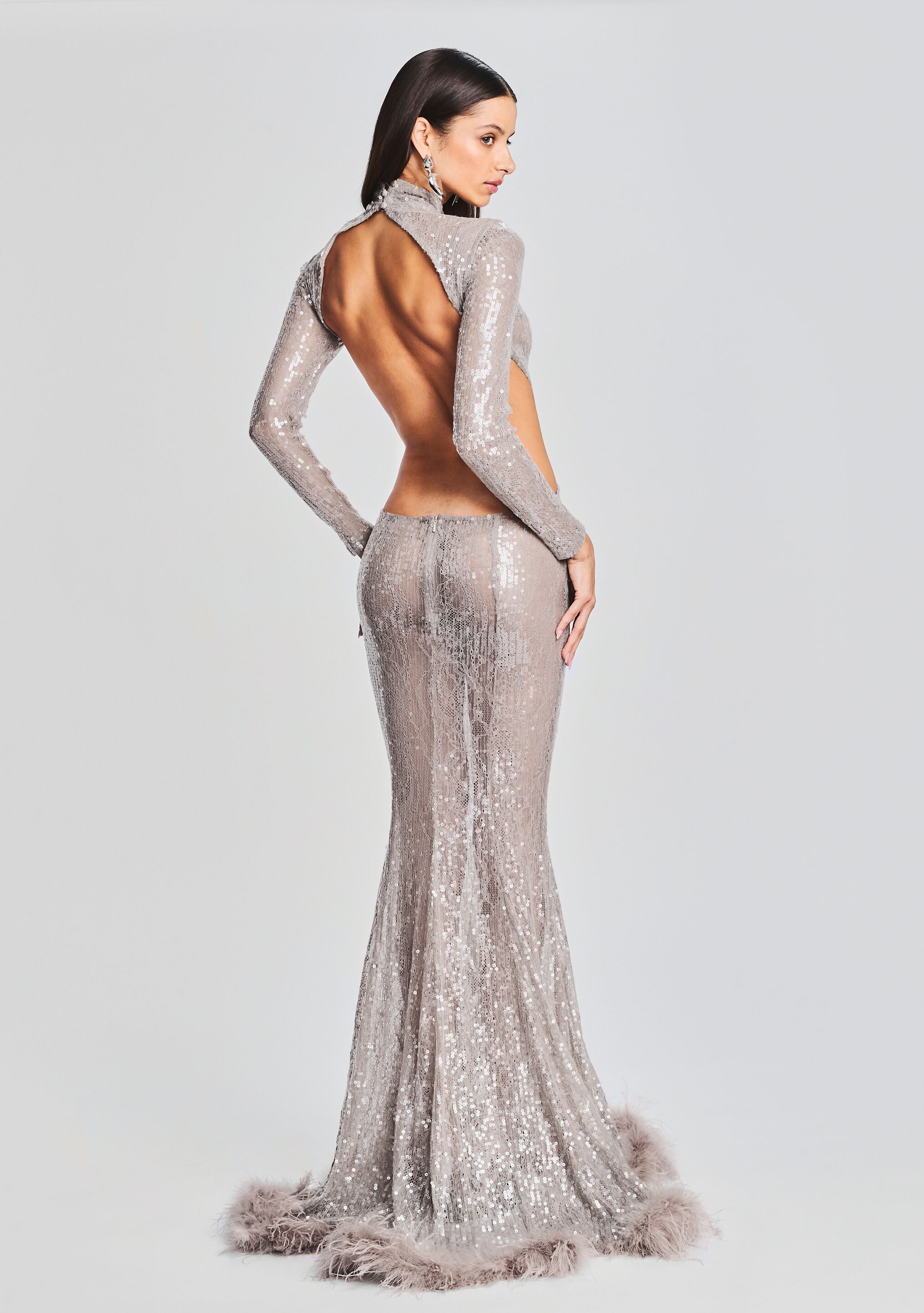 Lenora Sequin Embellished Dress-Stylulu