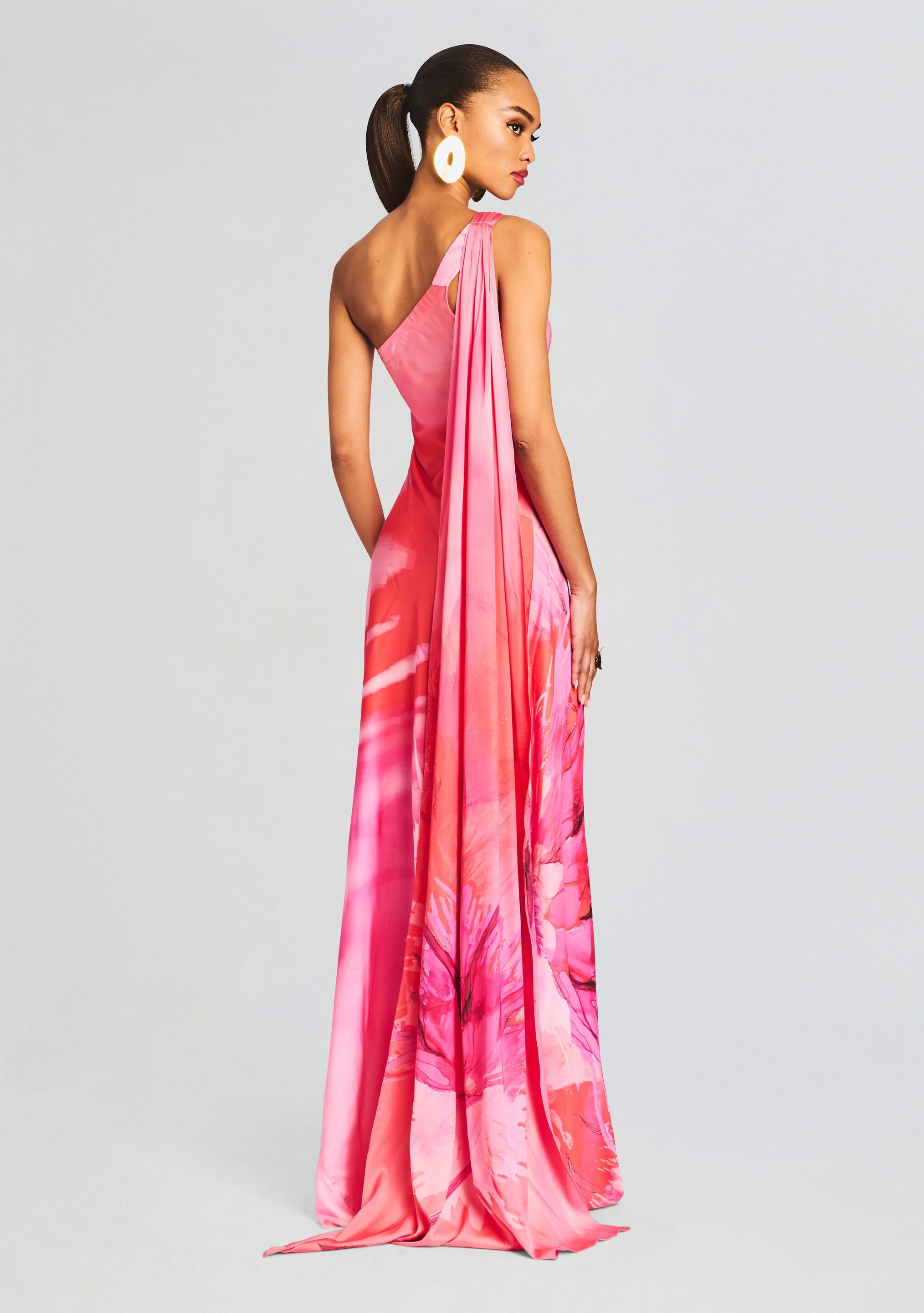 Abira One Shoulder Long Dress-Stylulu
