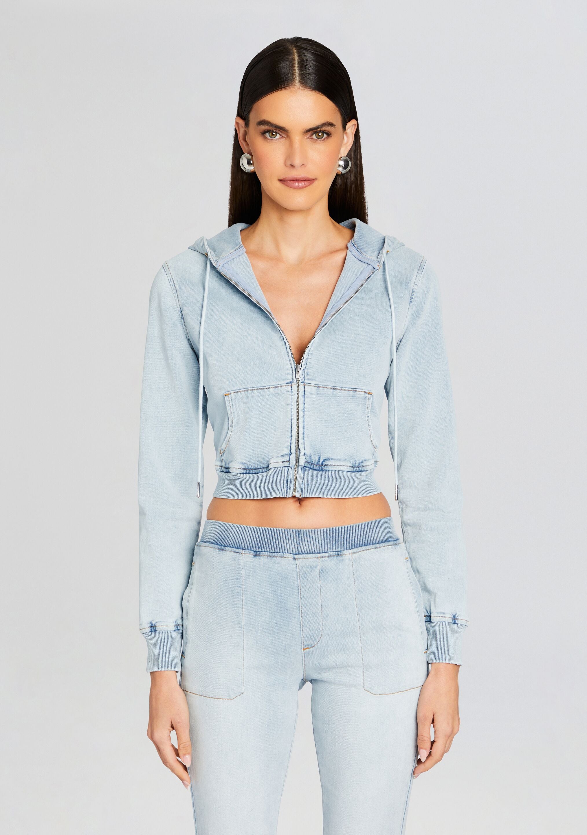 Edith Terry Cropped Hoodie-Stylulu