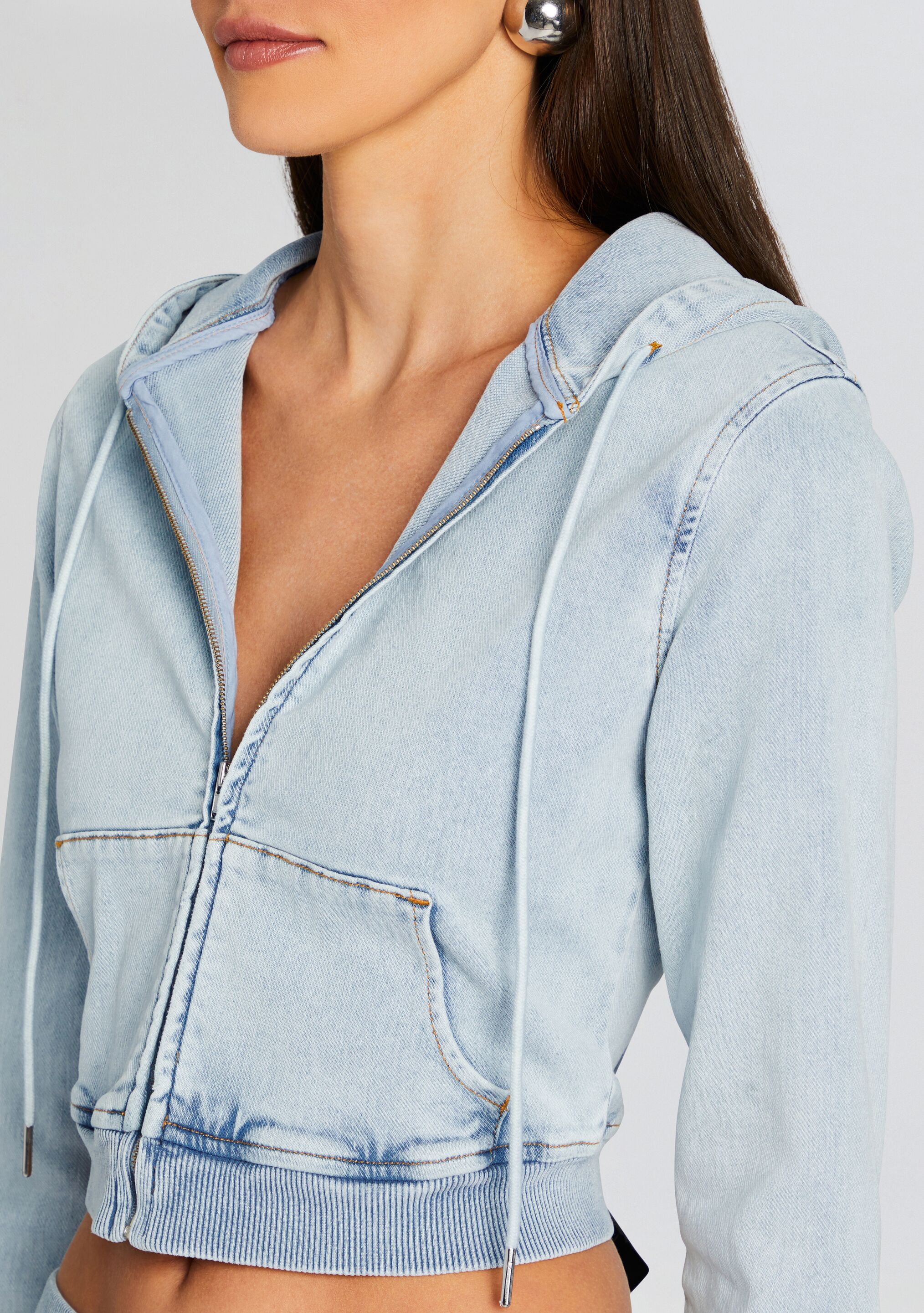 Edith Terry Cropped Hoodie-Stylulu