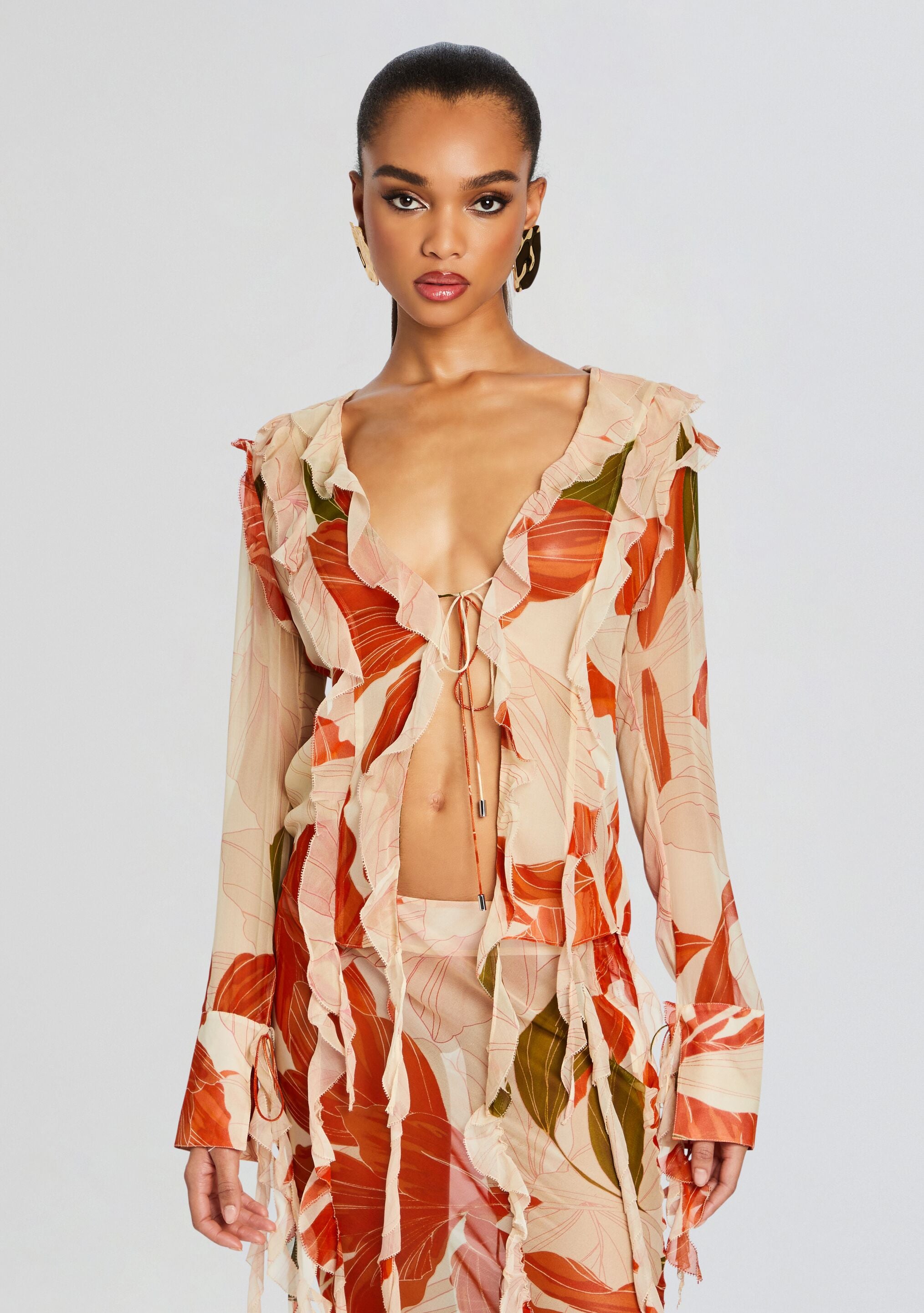 Shae Silk Chiffon Top-Stylulu