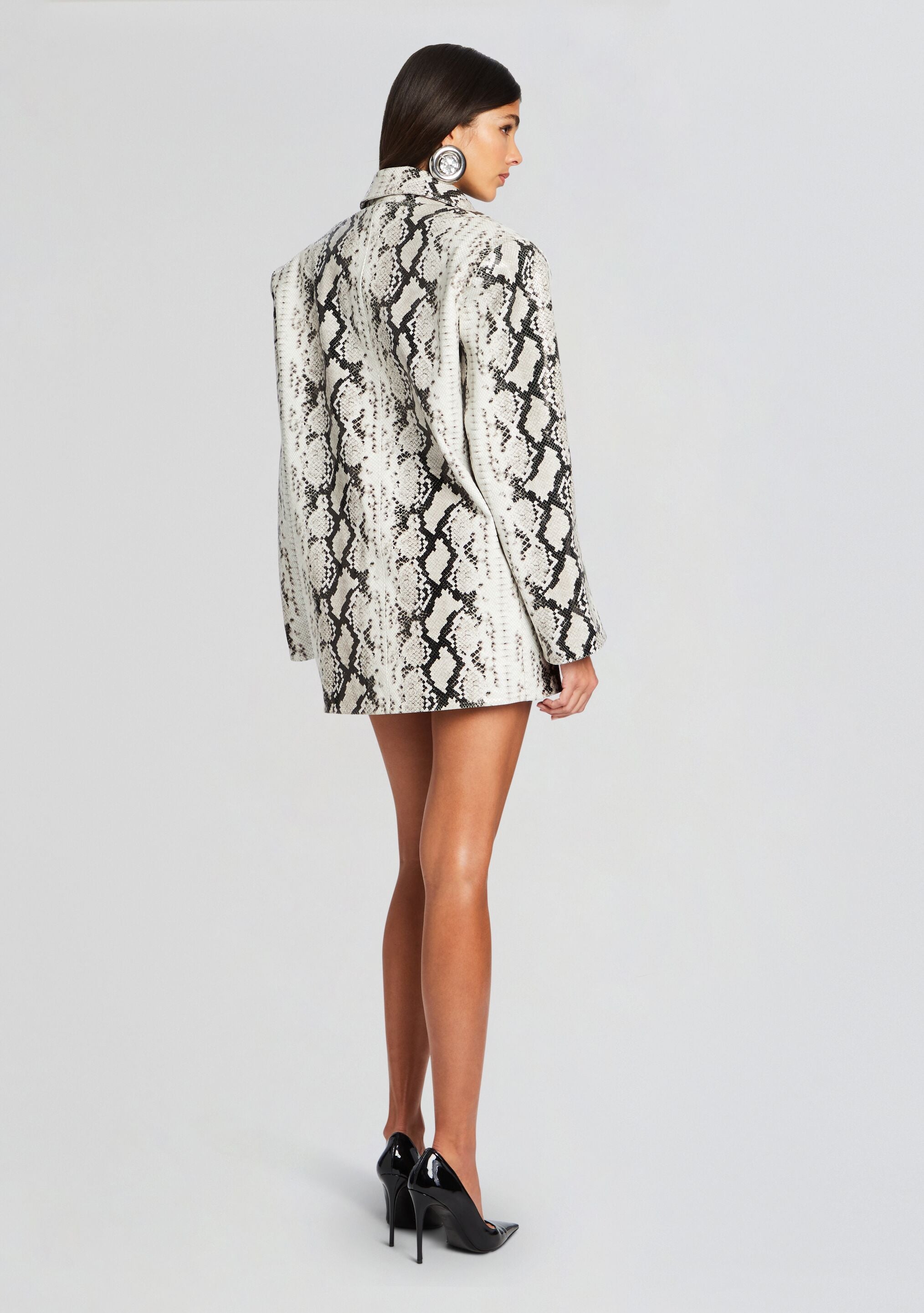 Chloe Leather Blazer-Stylulu
