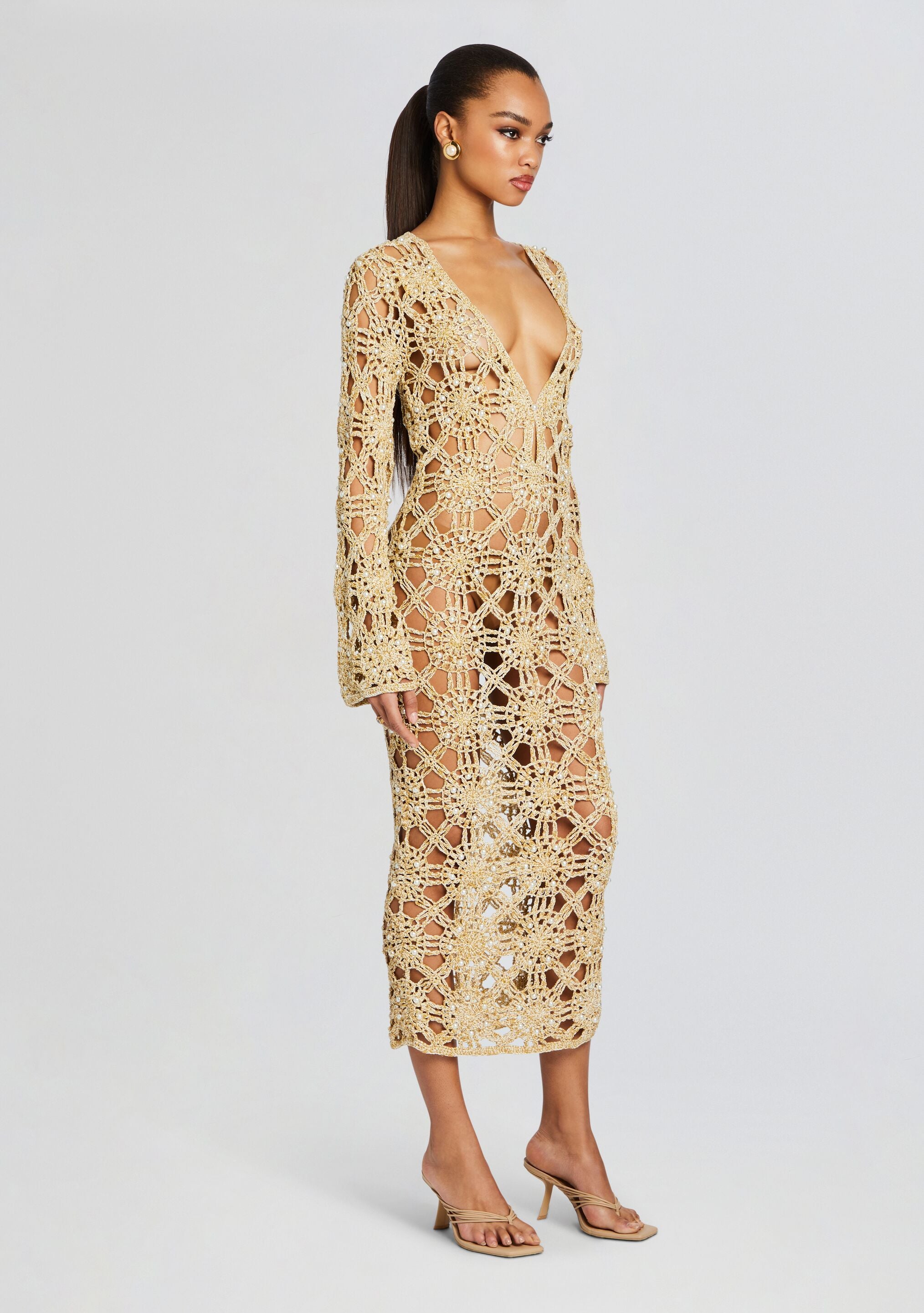 Yesly Knit Crochet Dress-Stylulu