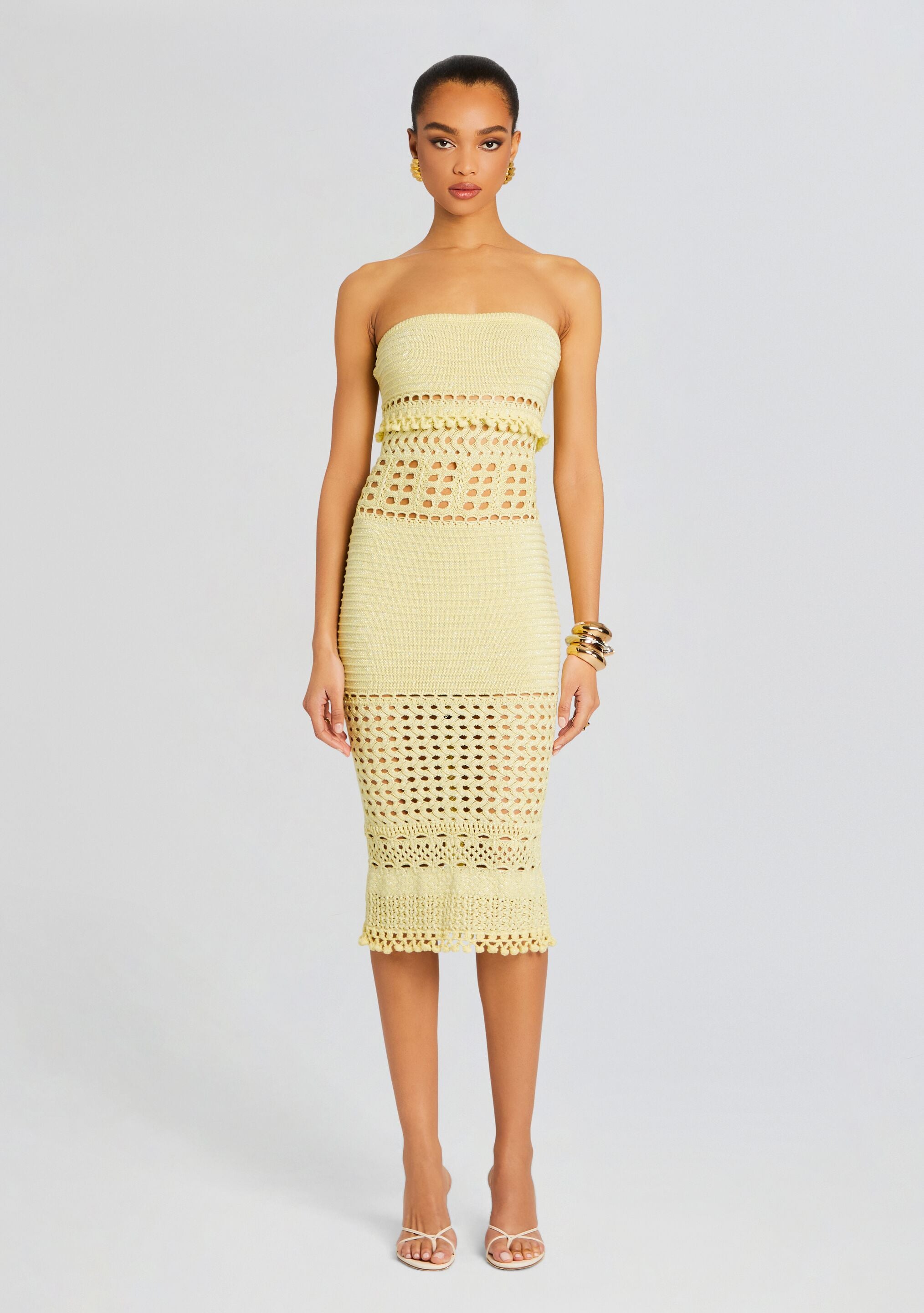 Caroline Knit Crochet Dress-Stylulu