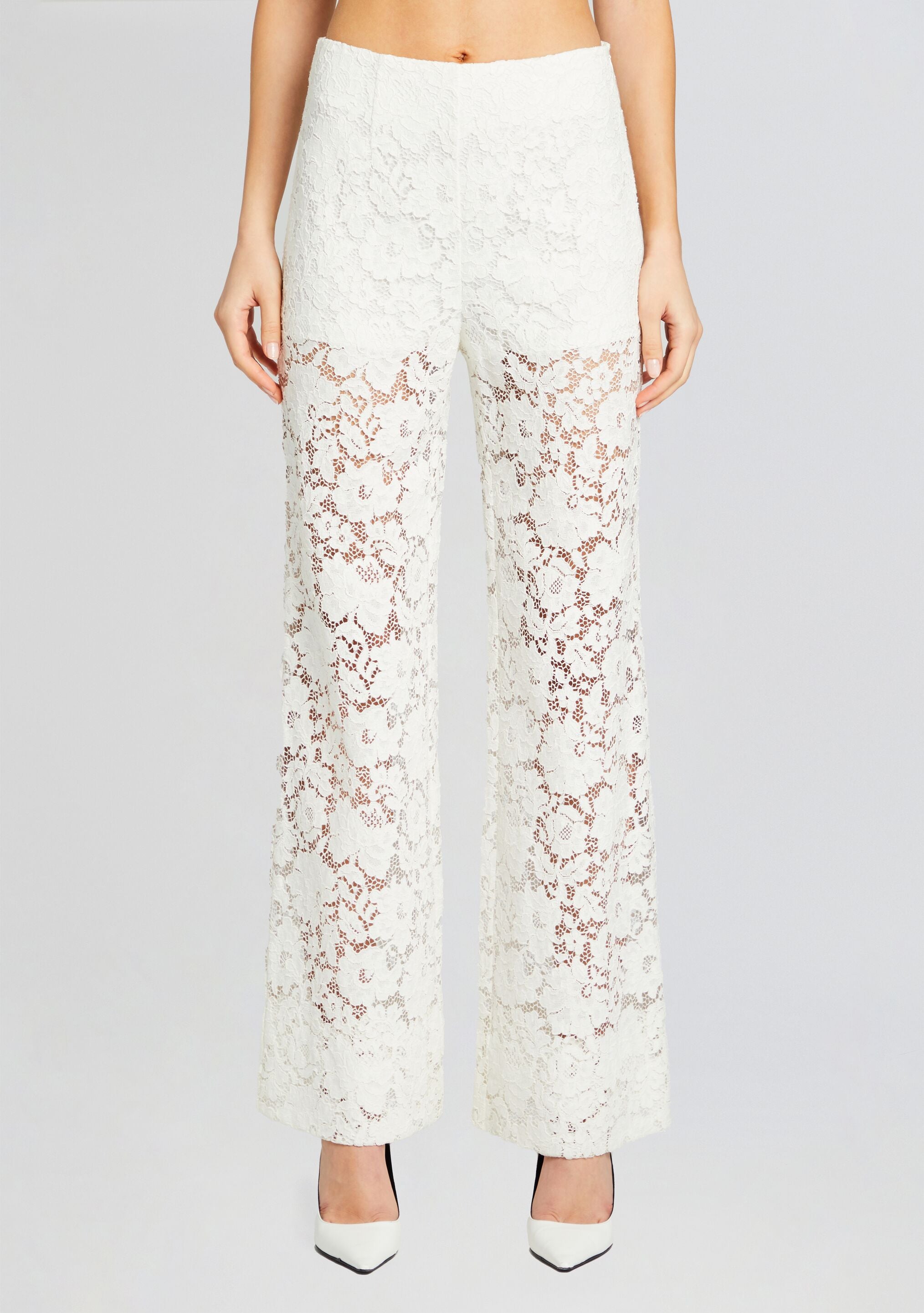 London Lace Flared Pants-Stylulu