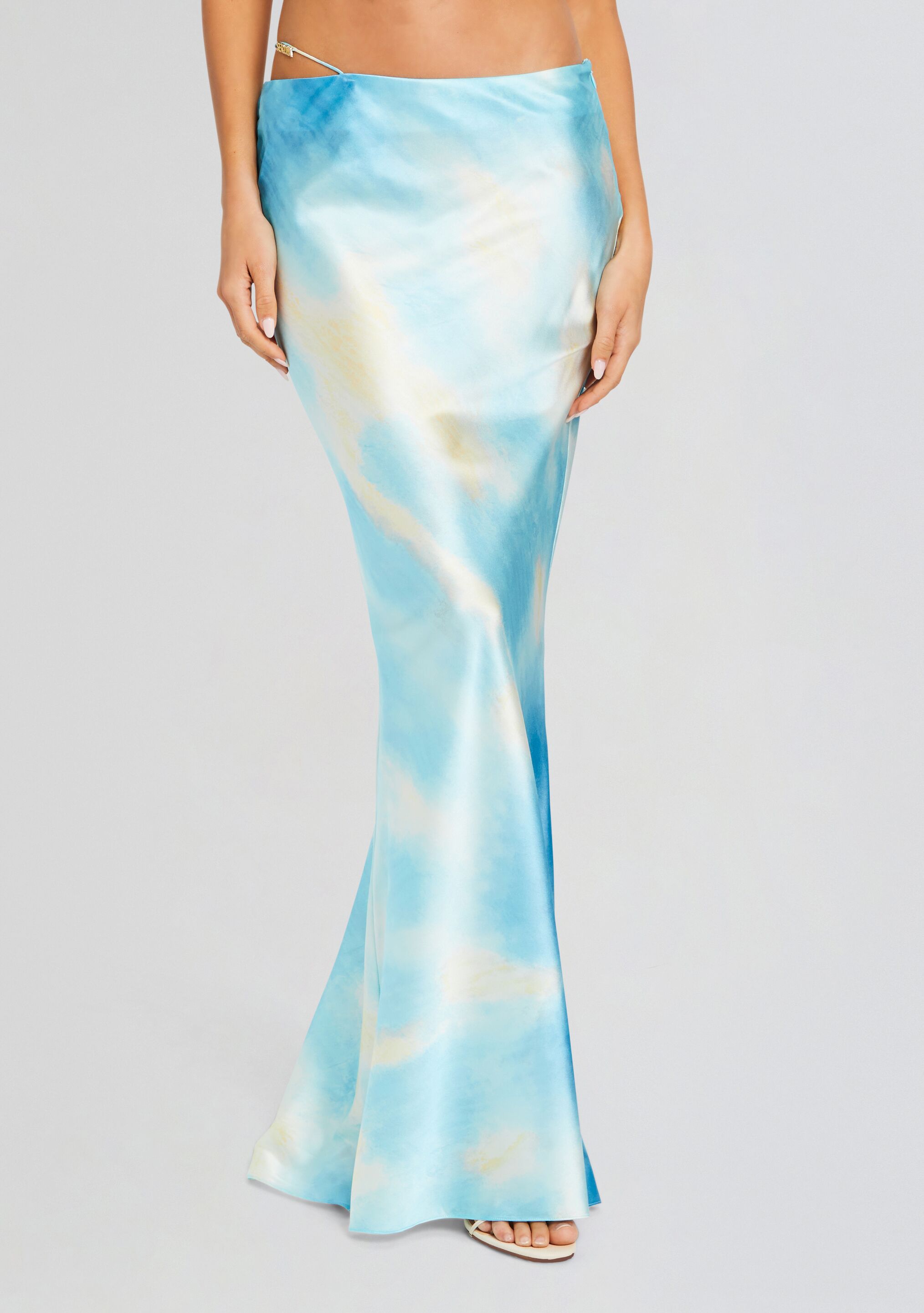 Silvana Silk Maxi Skirt-Stylulu