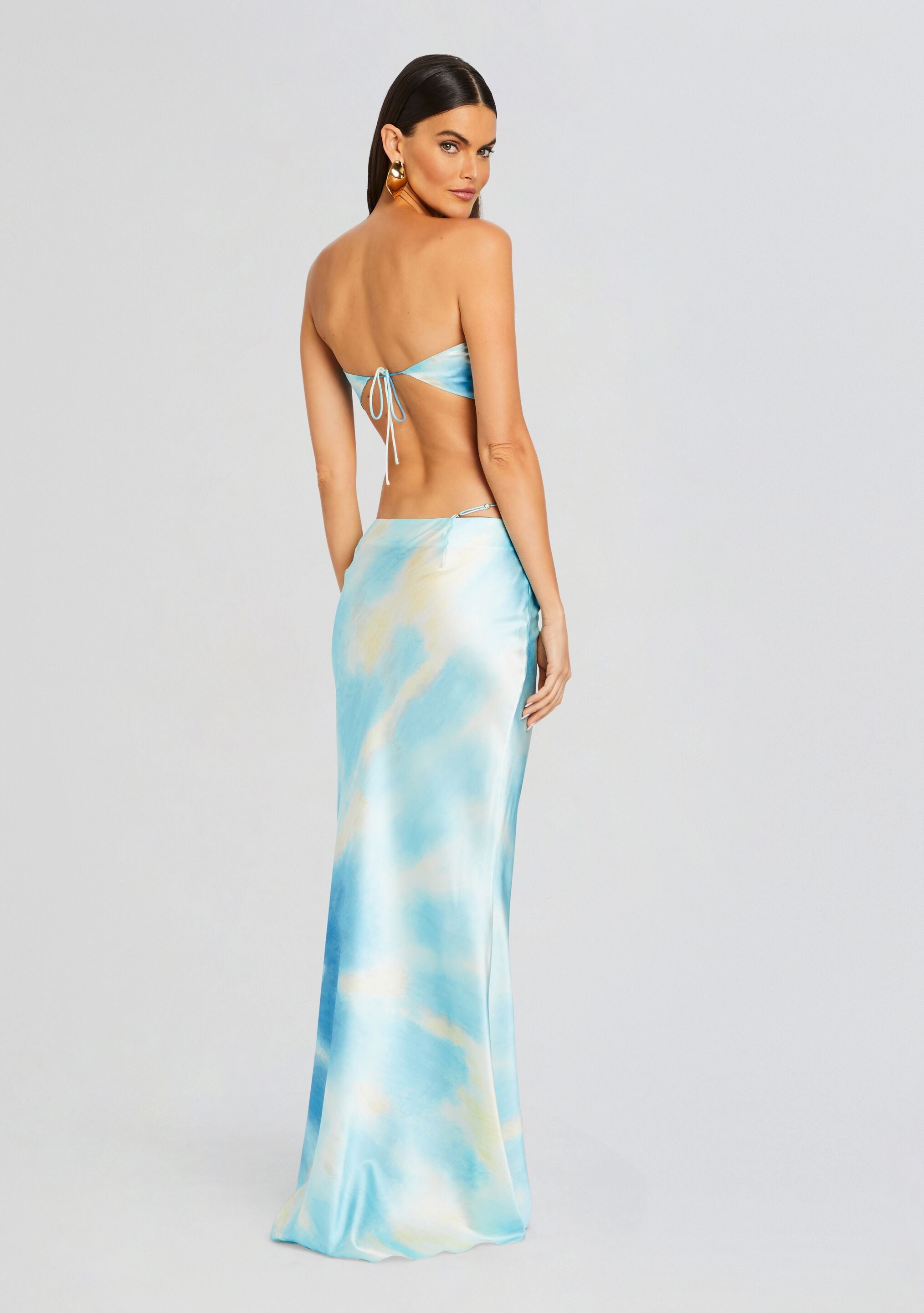 Silvana Silk Maxi Skirt-Stylulu