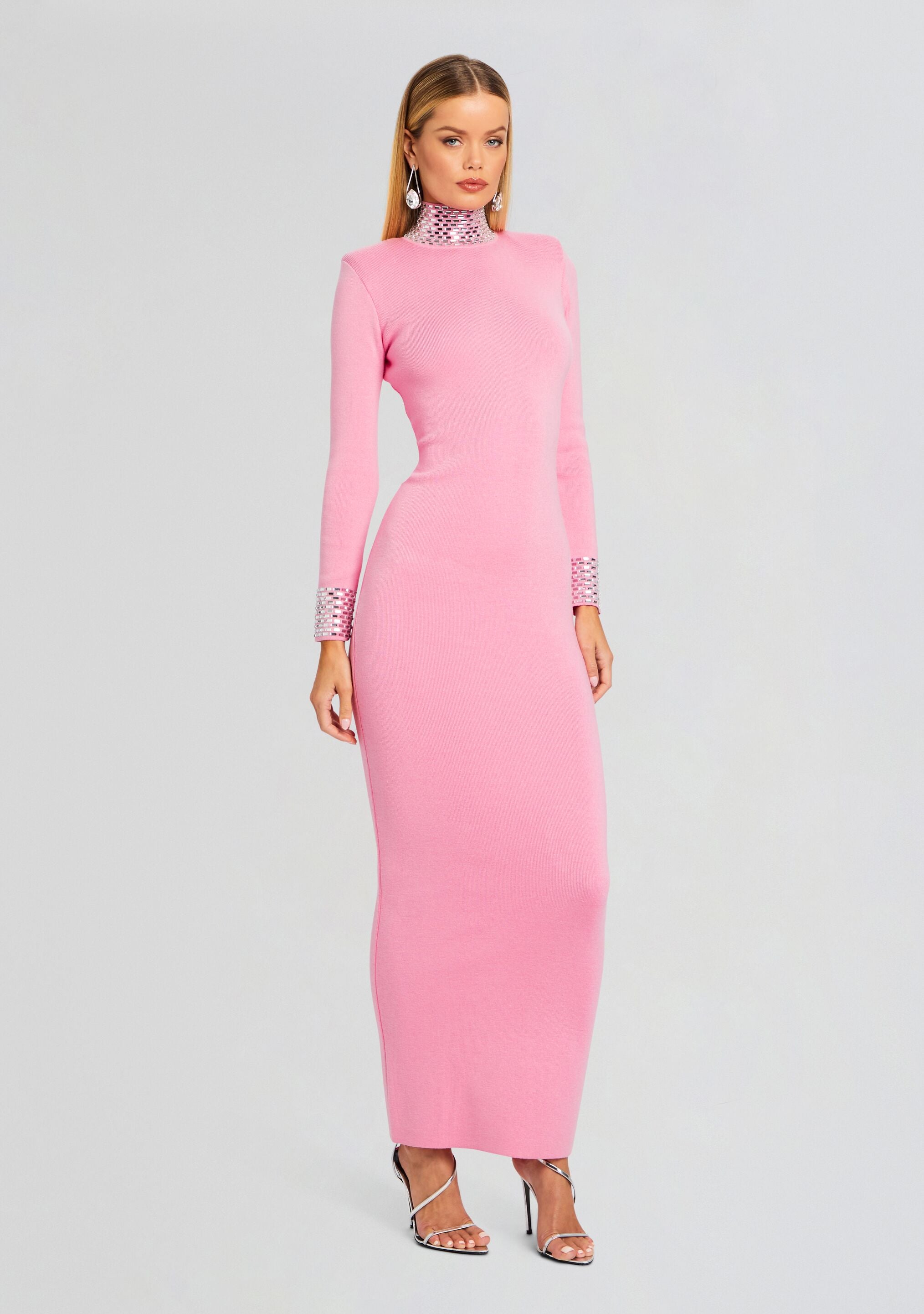 Monroe Embellished Knit Dress-Stylulu