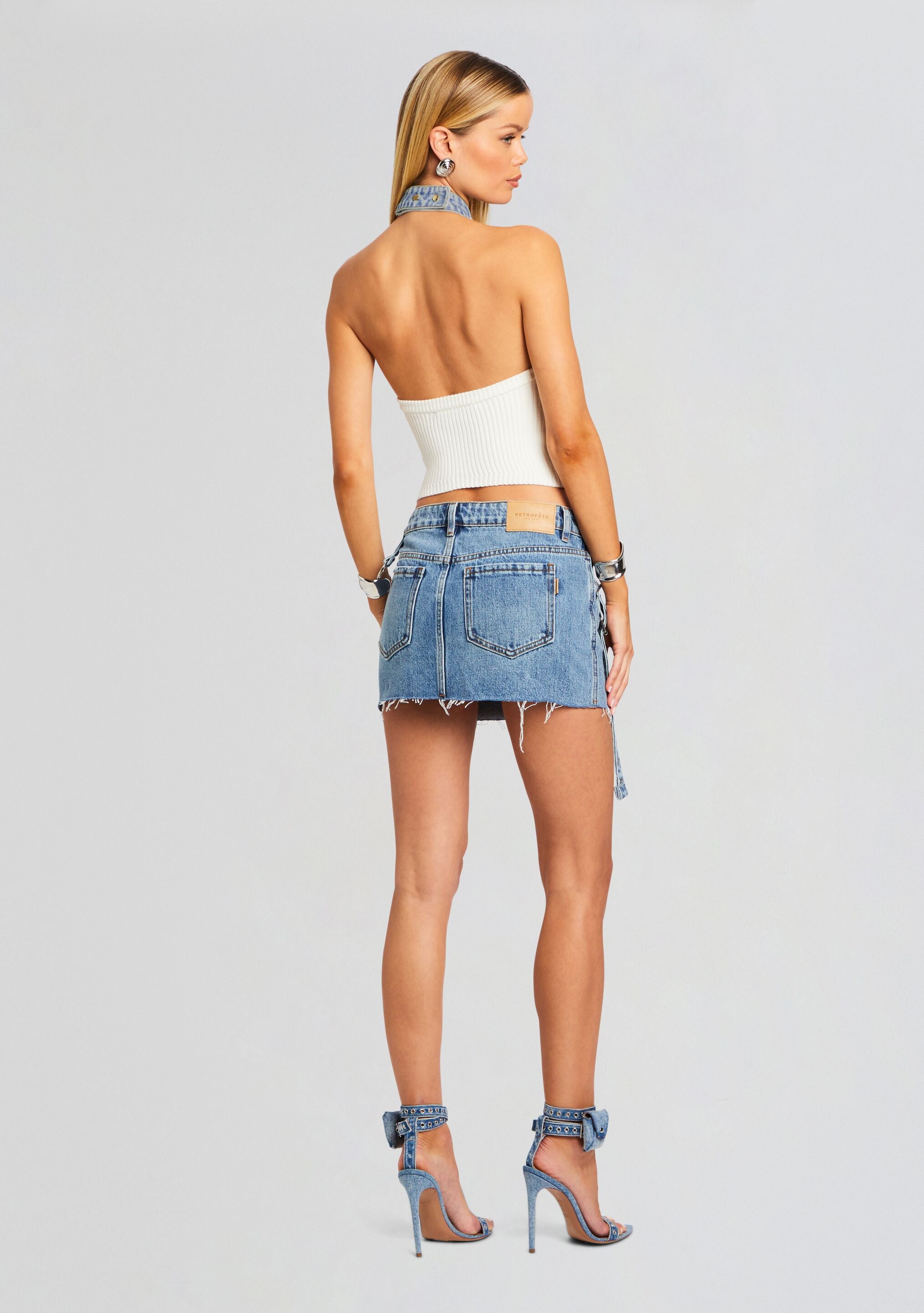 Sherona Denim Skirt-Stylulu