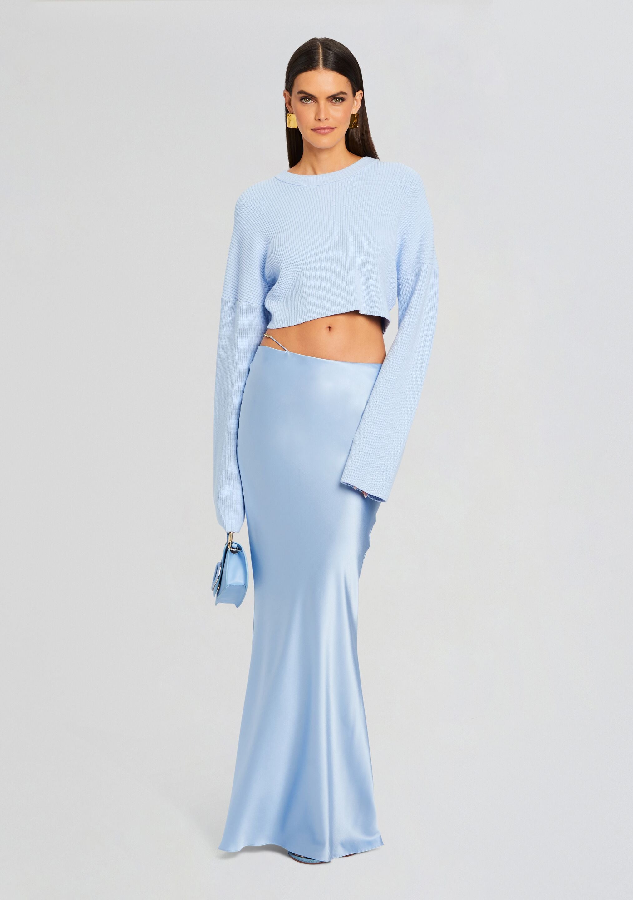 Silvana Silk Maxi Skirt-Stylulu