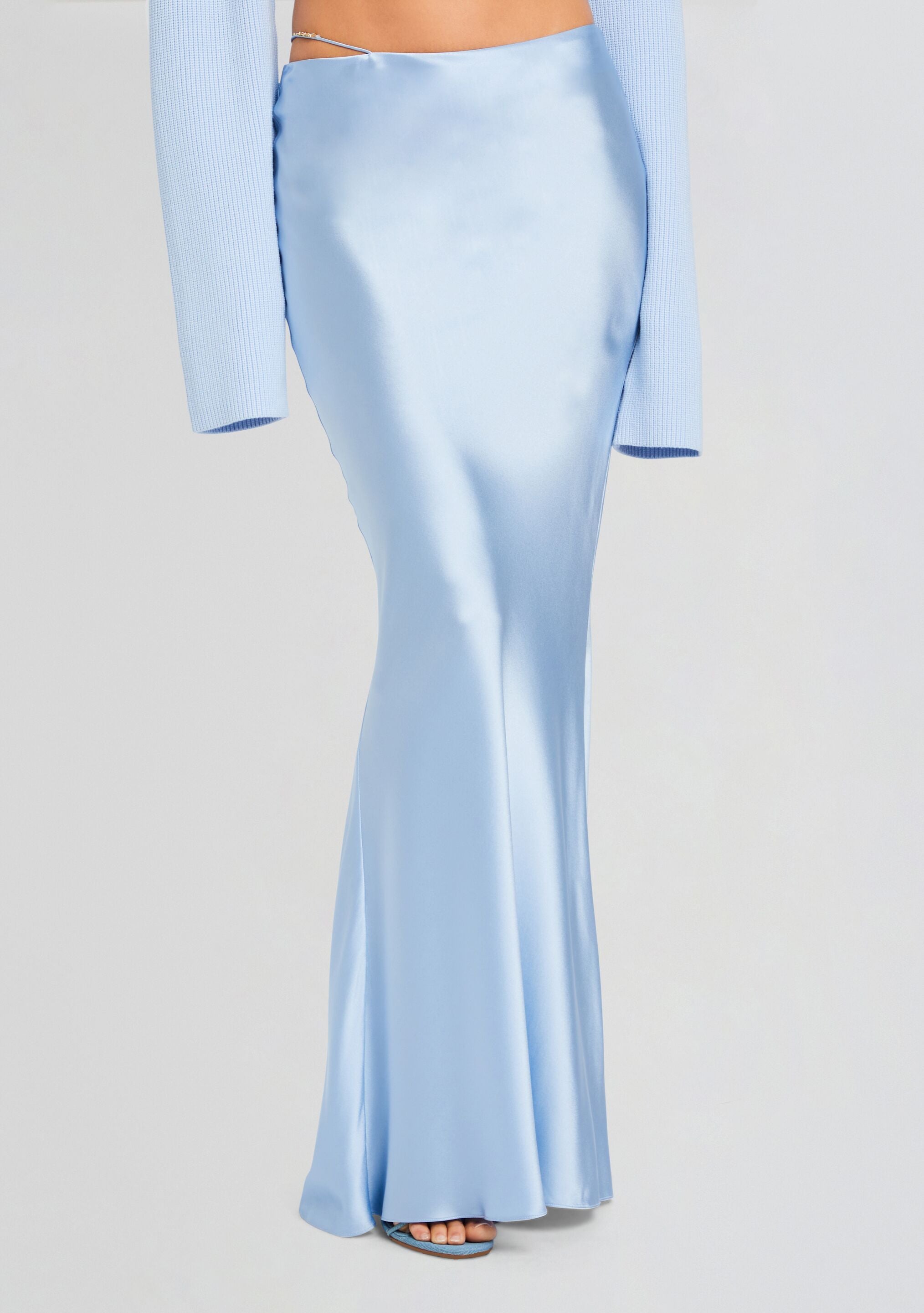 Silvana Silk Maxi Skirt-Stylulu