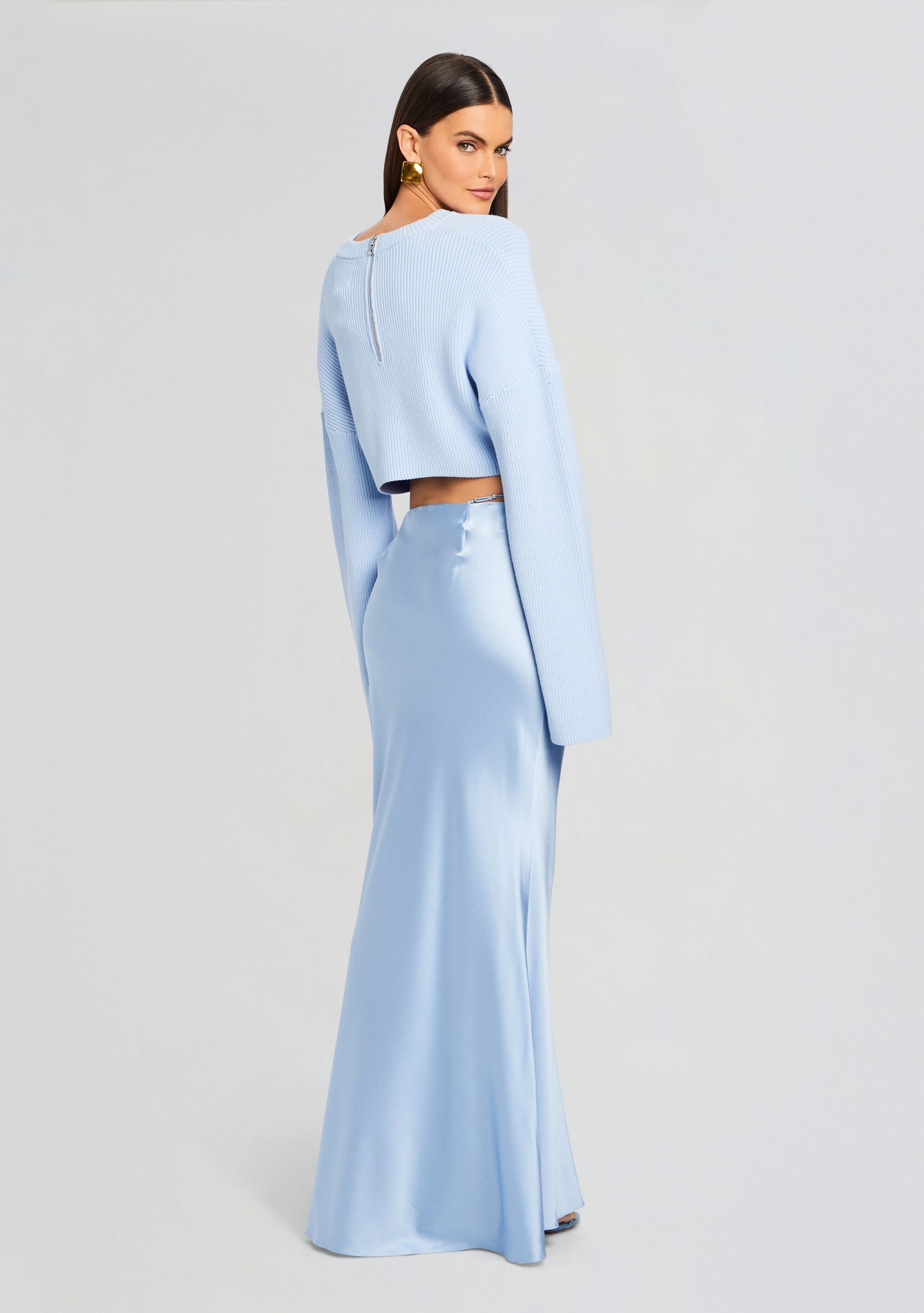 Silvana Silk Maxi Skirt-Stylulu